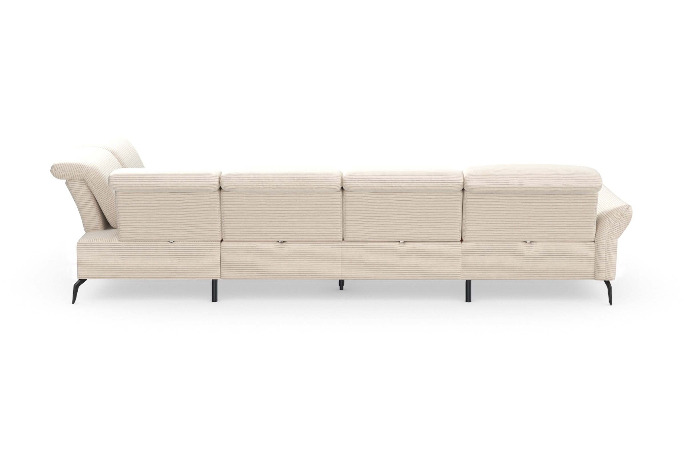 INOSIGN Wohnlandschaft »Coco U-Form«, Sitztiefen-, Arm- und Kopfteilverstellung, Cord-Bezug, Fusshöhe 15 cm