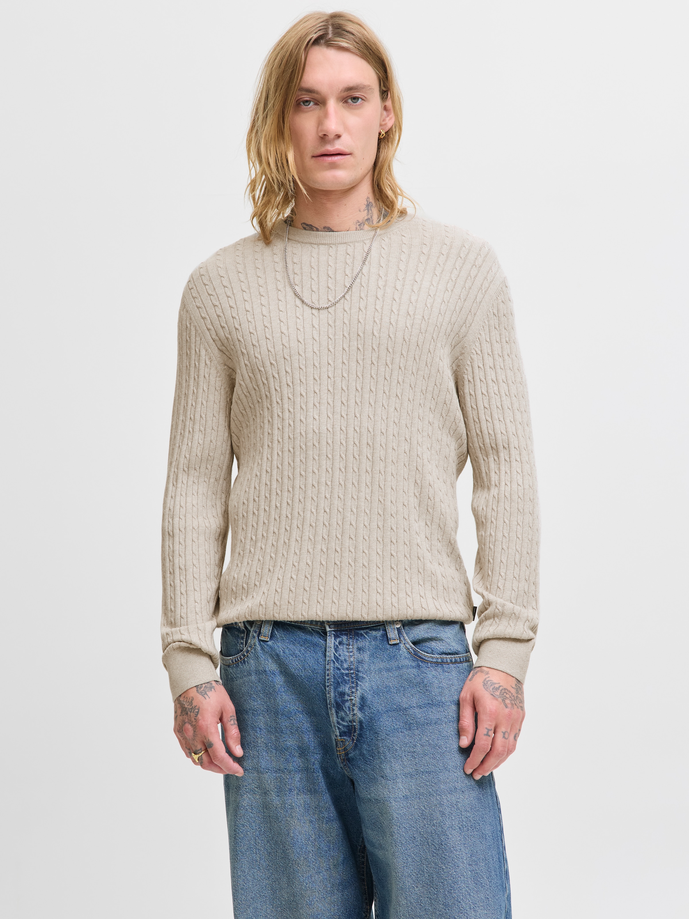 Jack & Jones Pull en tricot »JJEEMIL KNIT CABLE CREW NECK NOOS«