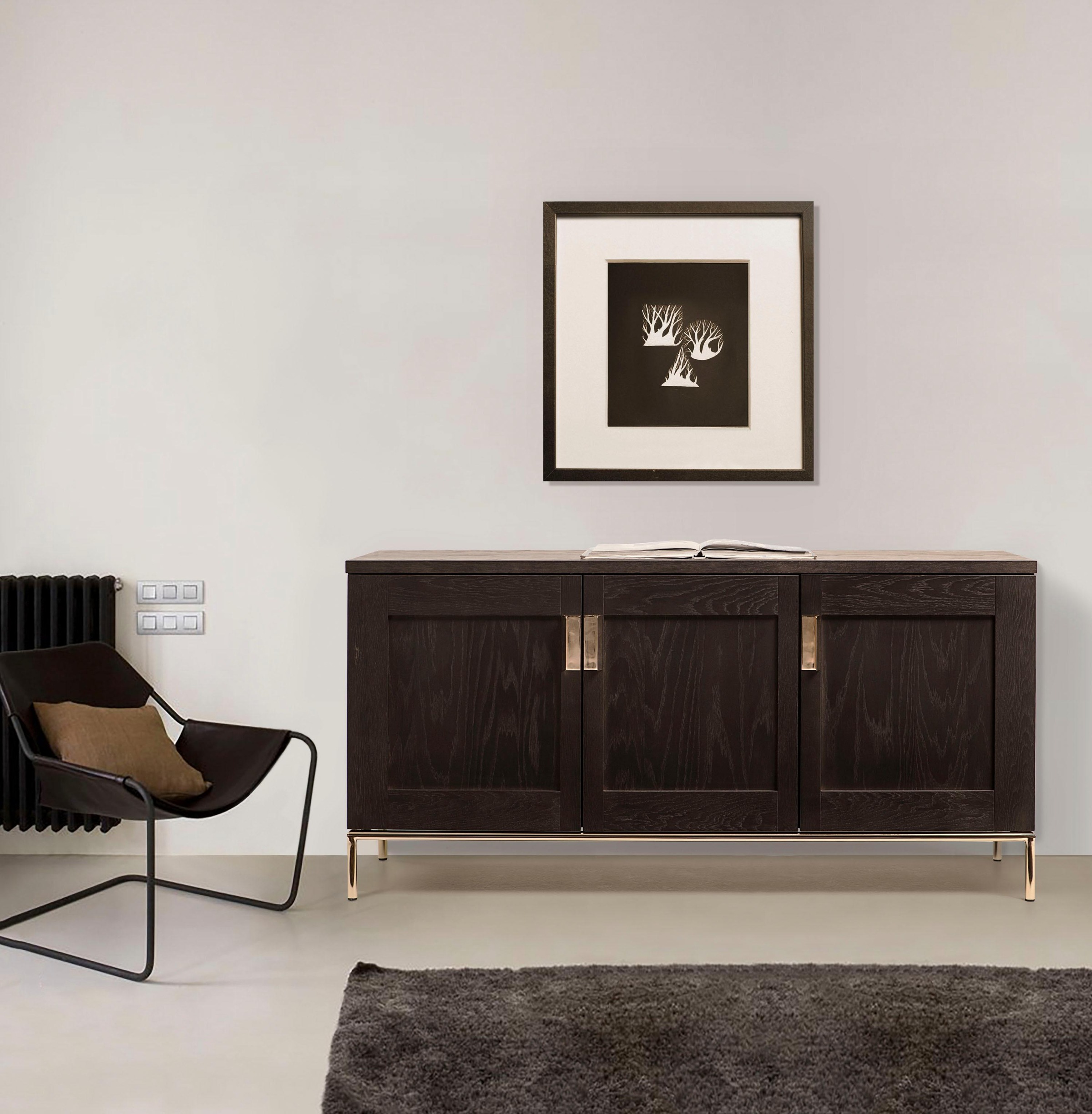 Image of Woodman Sideboard »Parlan«, mit drei Holztüren und Anschlagdämpfern, sowie Soft-Close-Funktion, Breite 150 cm bei Ackermann Versand Schweiz