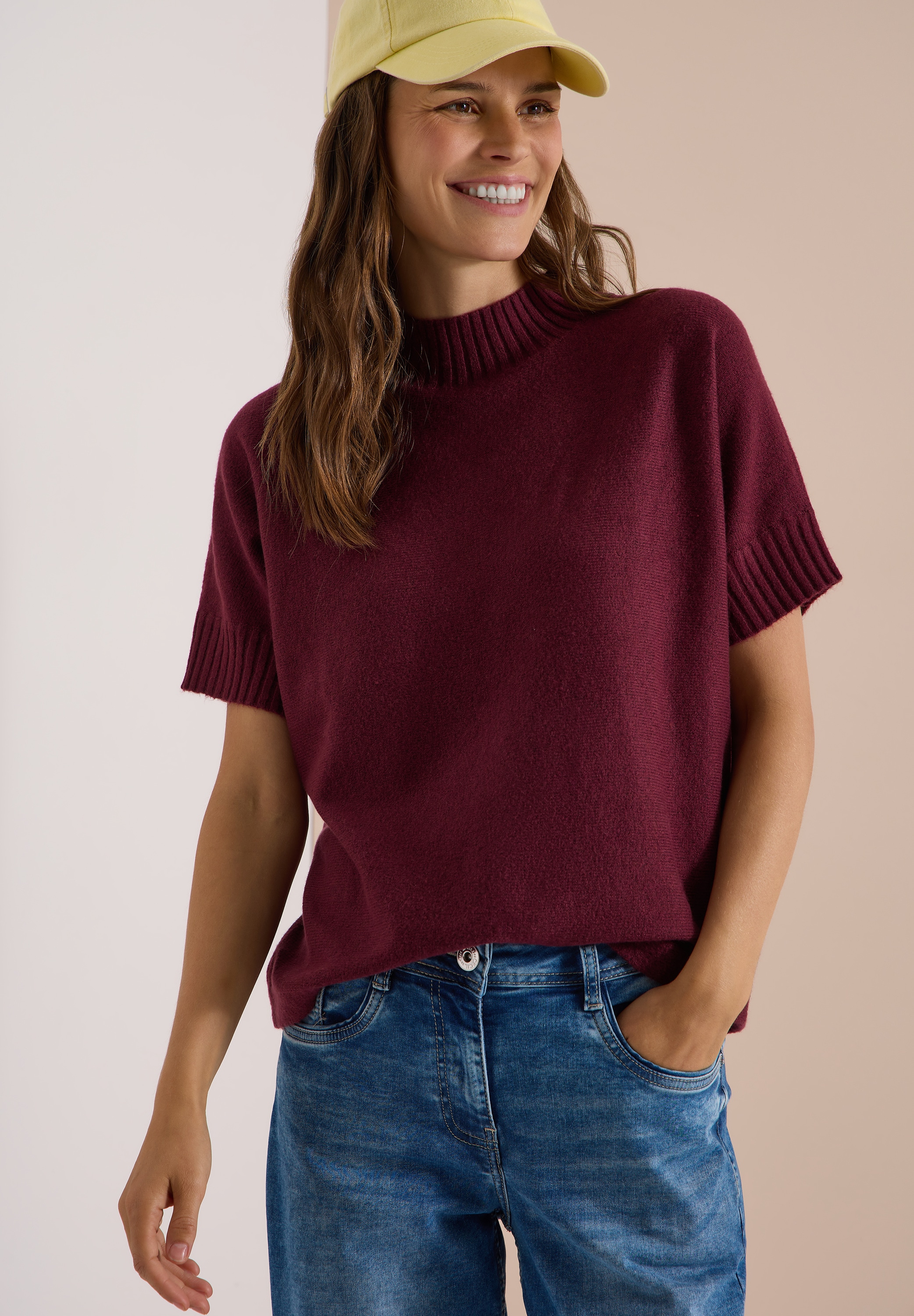 Image of Cecil Strickpullover Kurzarm Dolman Pullover mit Turtle Neck / Sommer-Pullover