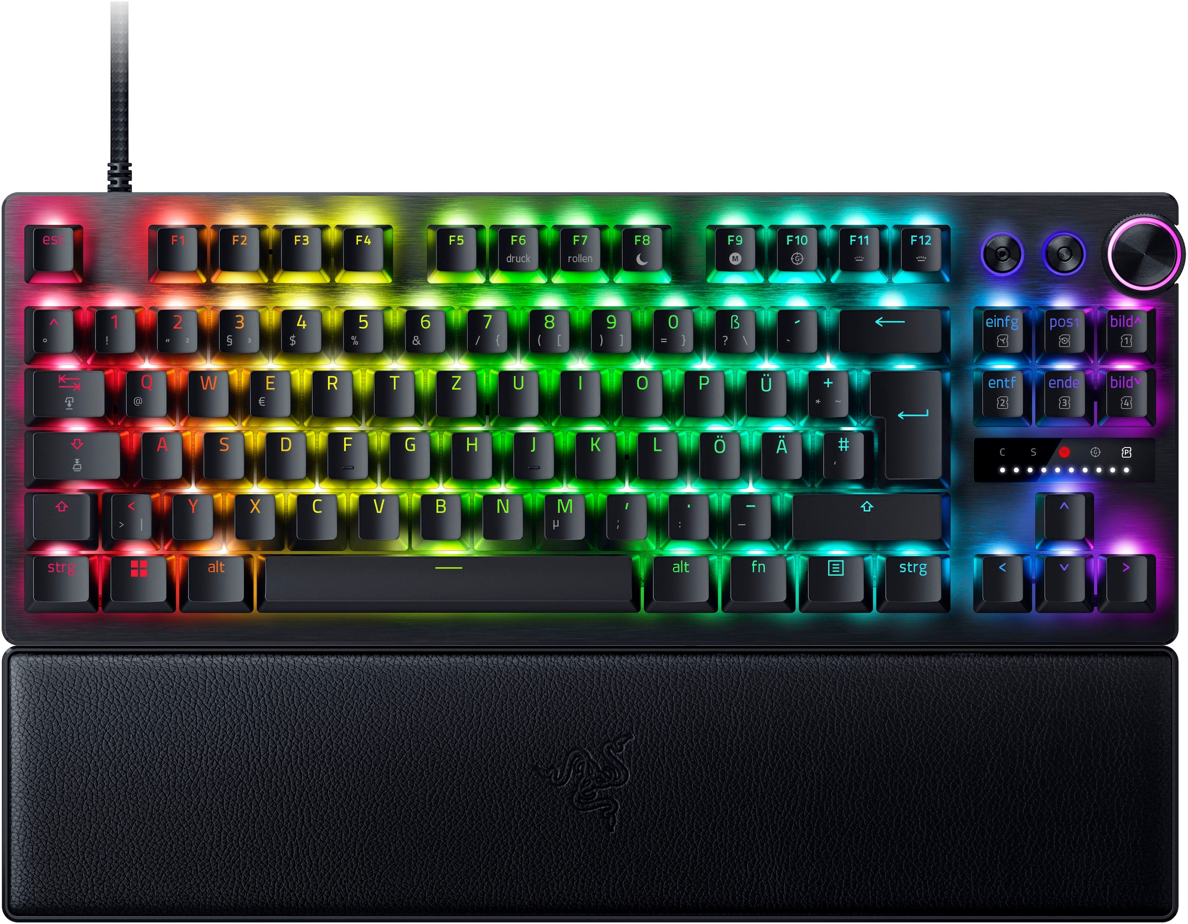 Image of RAZER Gaming-Tastatur "Huntsman V3 Pro Tenkeyless DE Layout" (Funktionstasten Handgelenkauflage Makrotasten Profil-Speicher USB-Anschluss)