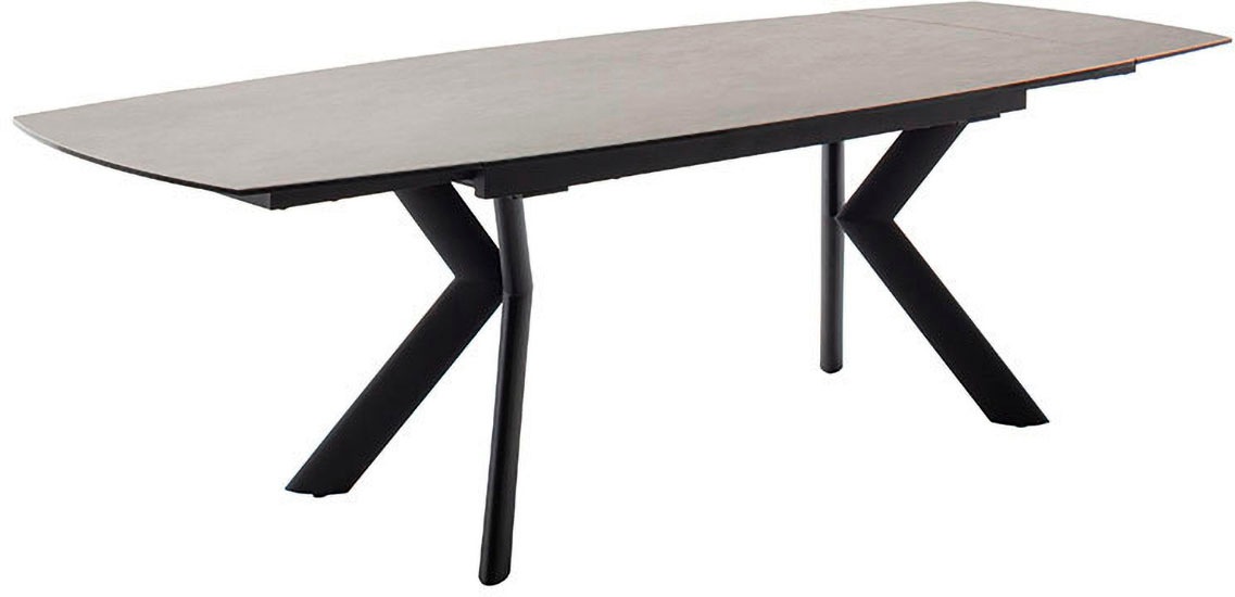 MCA furniture Esstisch »OSSANA Vierfusstisch 180-260 cm«, (Einzelstück), Keramik,Metall,Stirnauszug,ausziehbar,Tischplatte 13 mm,8-10 Personen