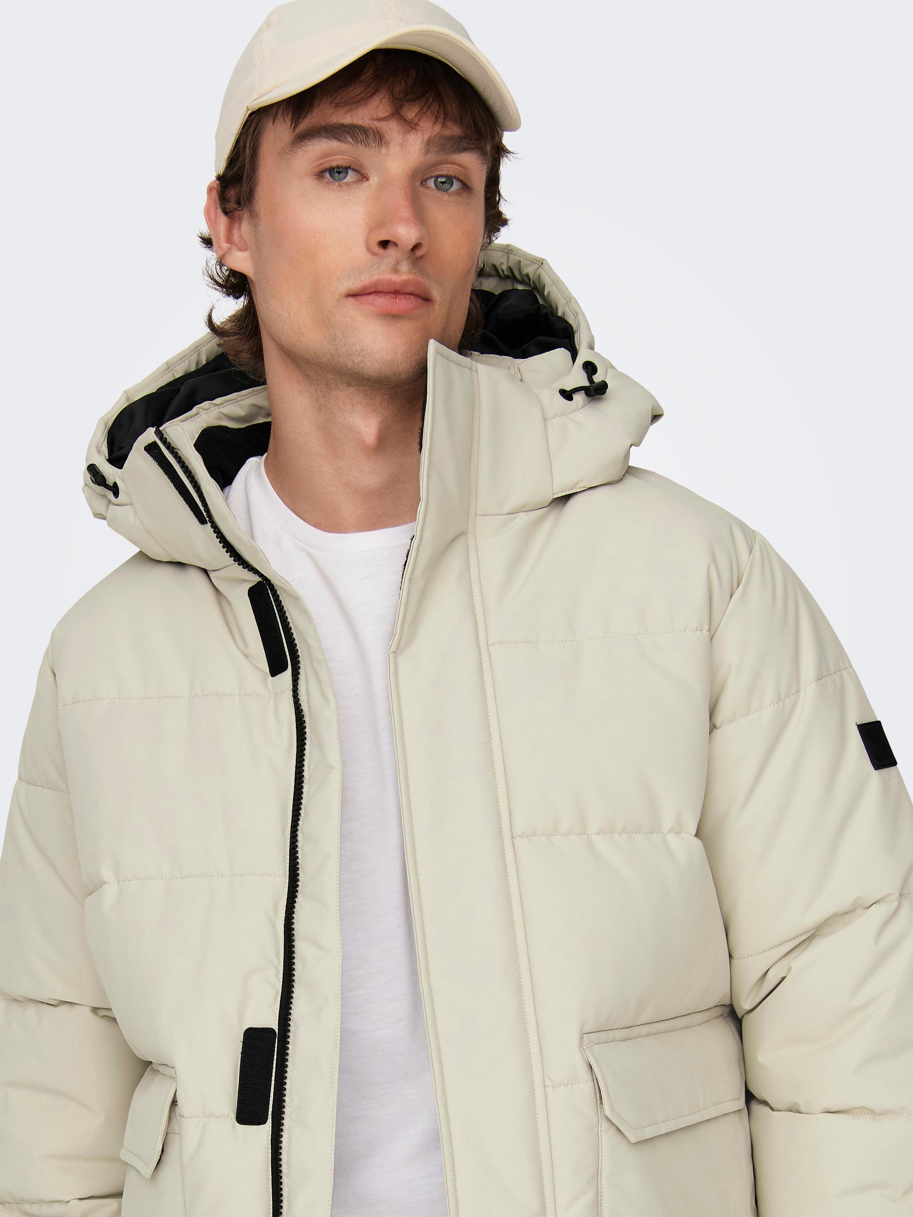 ONLY & SONS Steppjacke »ONSCARL LIFE QUILTED JACKET NOOS OTW«, mit Kapuze