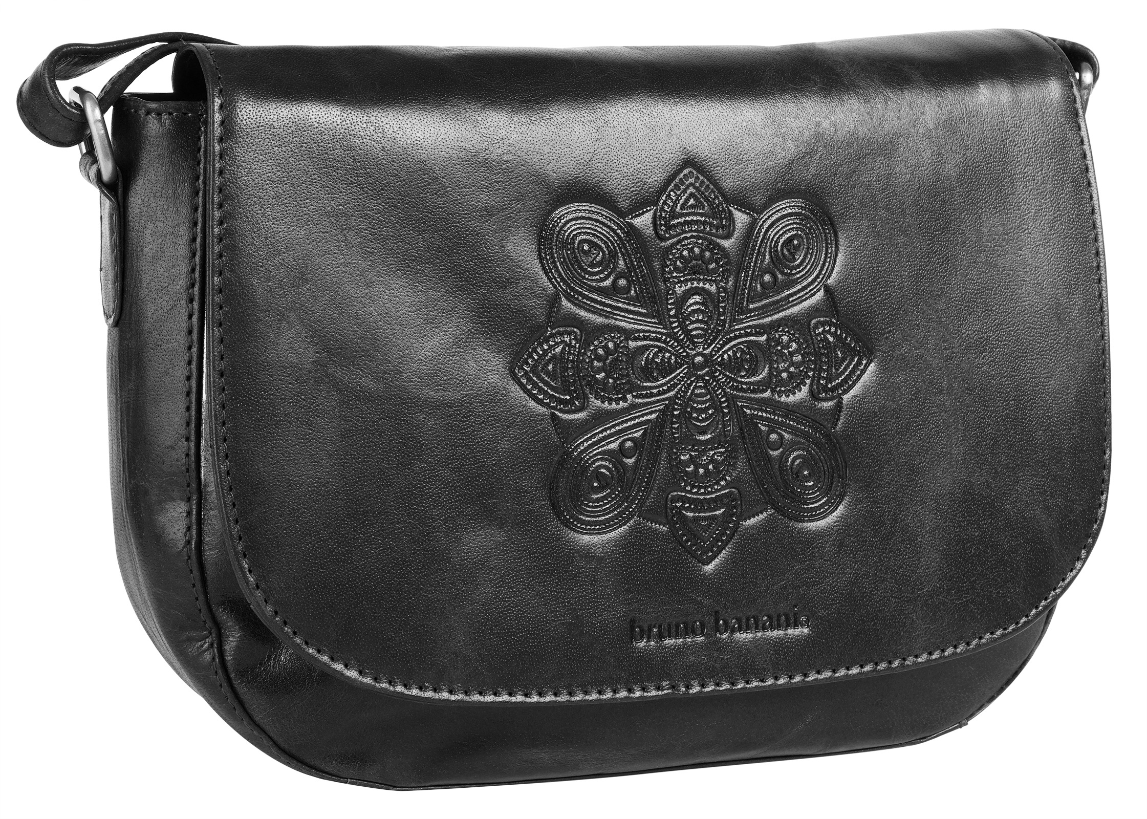 Bruno Banani Umhängetasche "BRUNO BANANI Damen MANDALA echt Leder" echt Leder