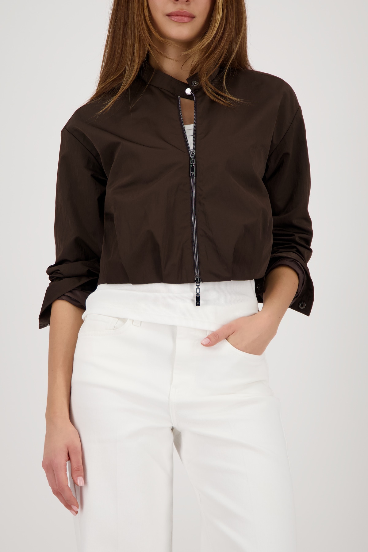 Image of Monari Blouson "Jacke Nylon" ohne Kapuze Regular fit mit Stehkragen