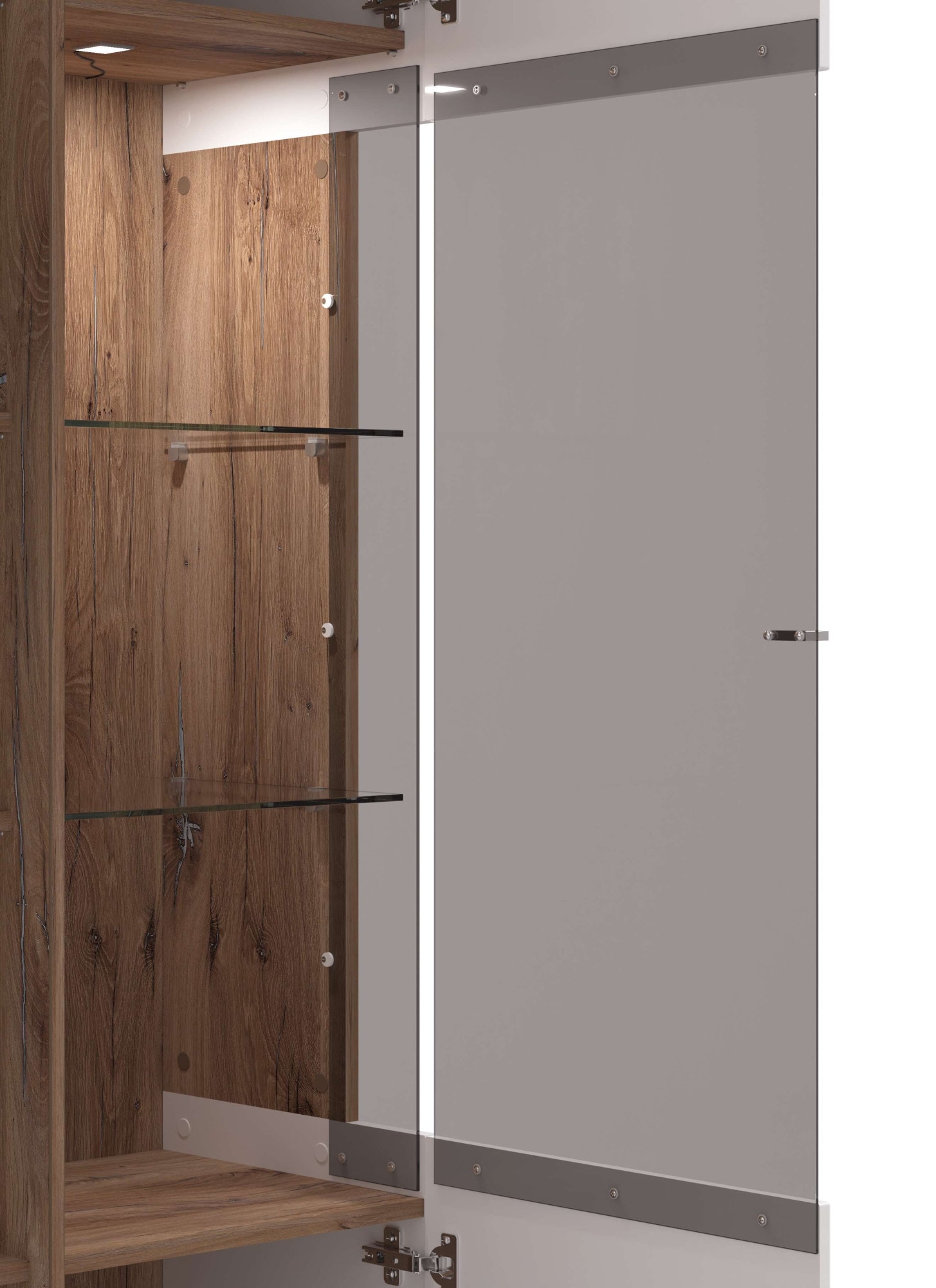 INOSIGN Vitrine »Burgundy Vitrinenschrank, Standvitrine, Showcase« Hochglanzfronten, Glastür, Komplettes Innenleben