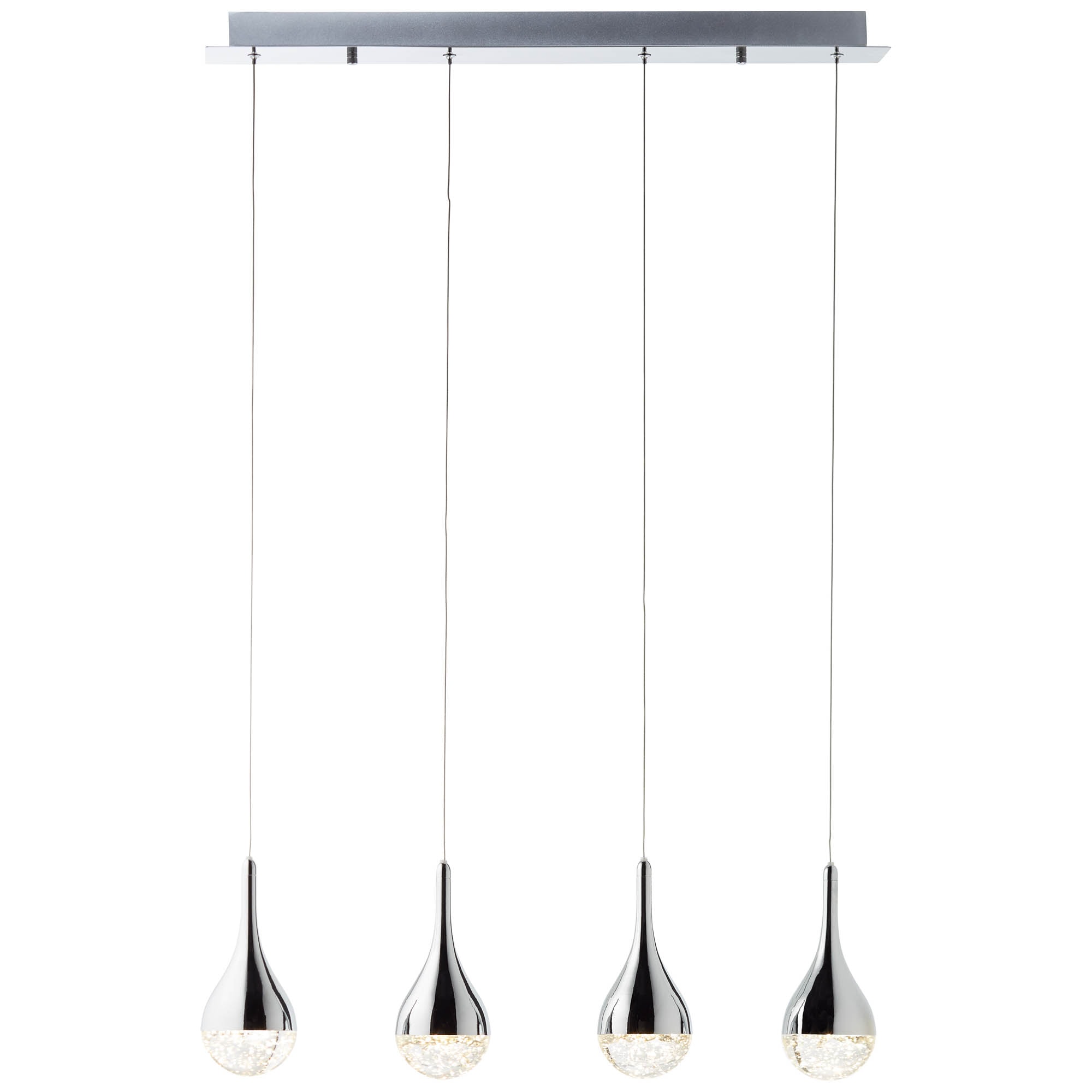 Brilliant Pendelleuchte »Frizzante« LED-Modul 1 Stk. Warmweiss LED Hängelampe 4flg chrom easyDim