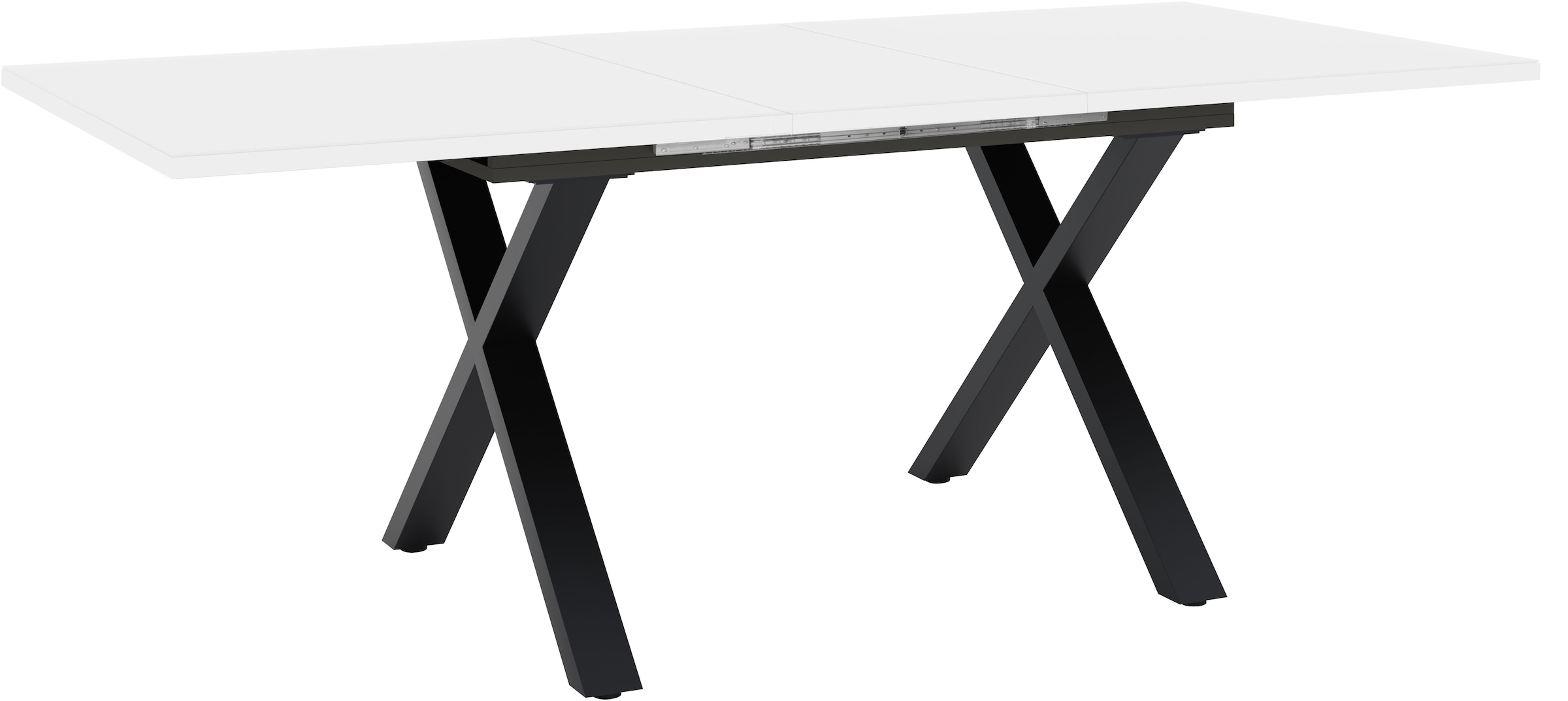 Mäusbacher Esstisch Esstisch ausziehbar auf 210 cm, eckige Tischform, Gestell X-Form