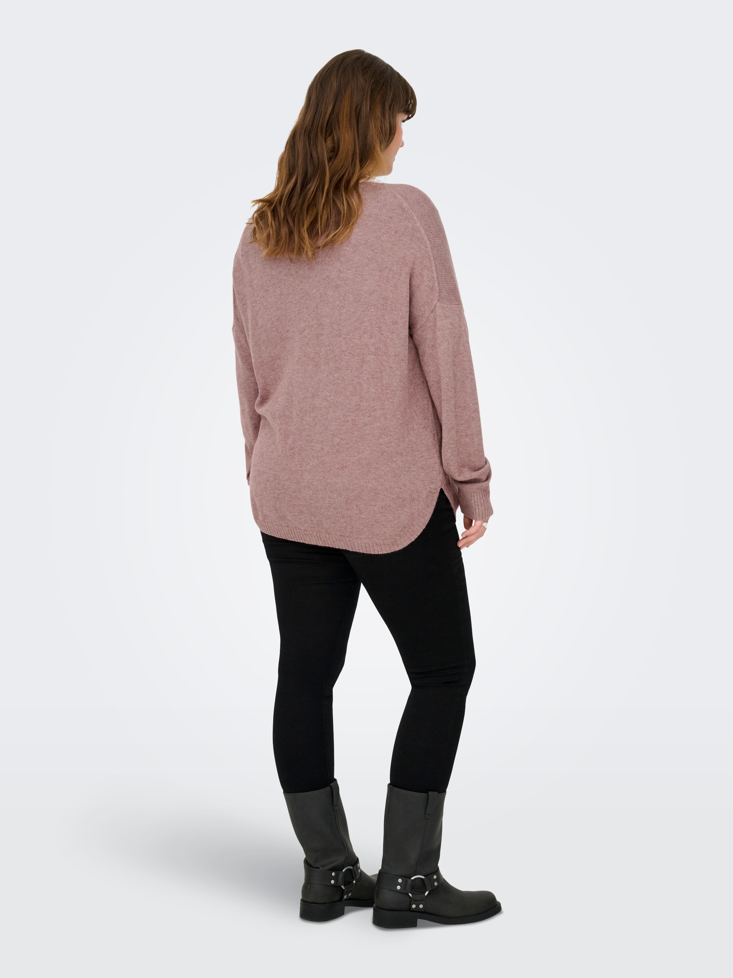 ONLY CARMAKOMA Pull col V »CARMARGARETA LS PULLOVER KNT NOOS« Viskosemischung, regular fit