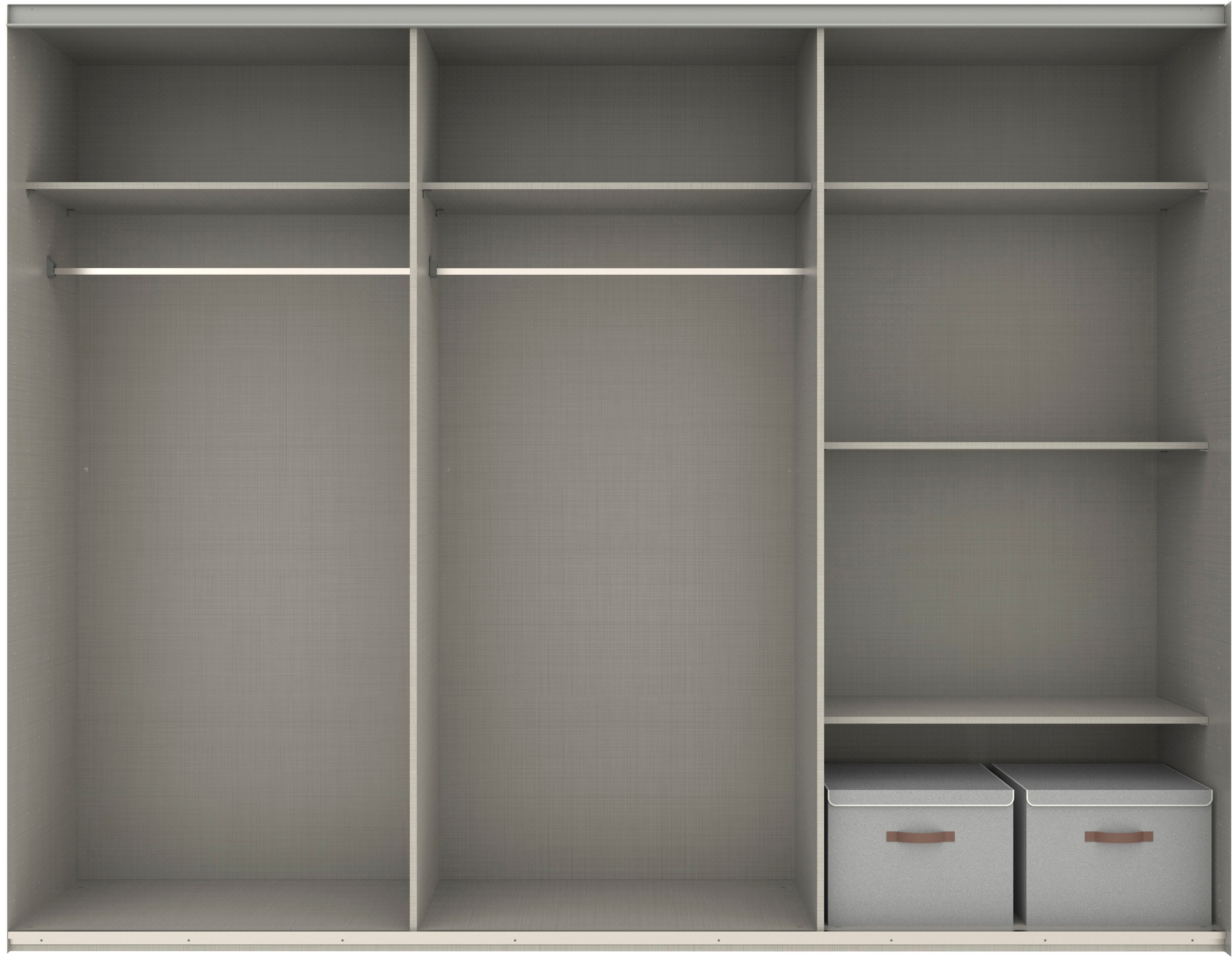 Wimex Schwebetürenschrank »Barmbek Schlafzimmerschrank BESTSELLER Garderobenschrank«, Kleiderschrank mit 2 Stoffboxen und 2 zusätzlichen Böden, Spiegeltür