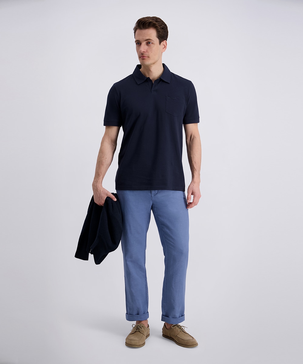Pierre Cardin Pantalon en lin »Chino Clemont Leinen Mix«  avec ceinture élastique et cordon de serrage