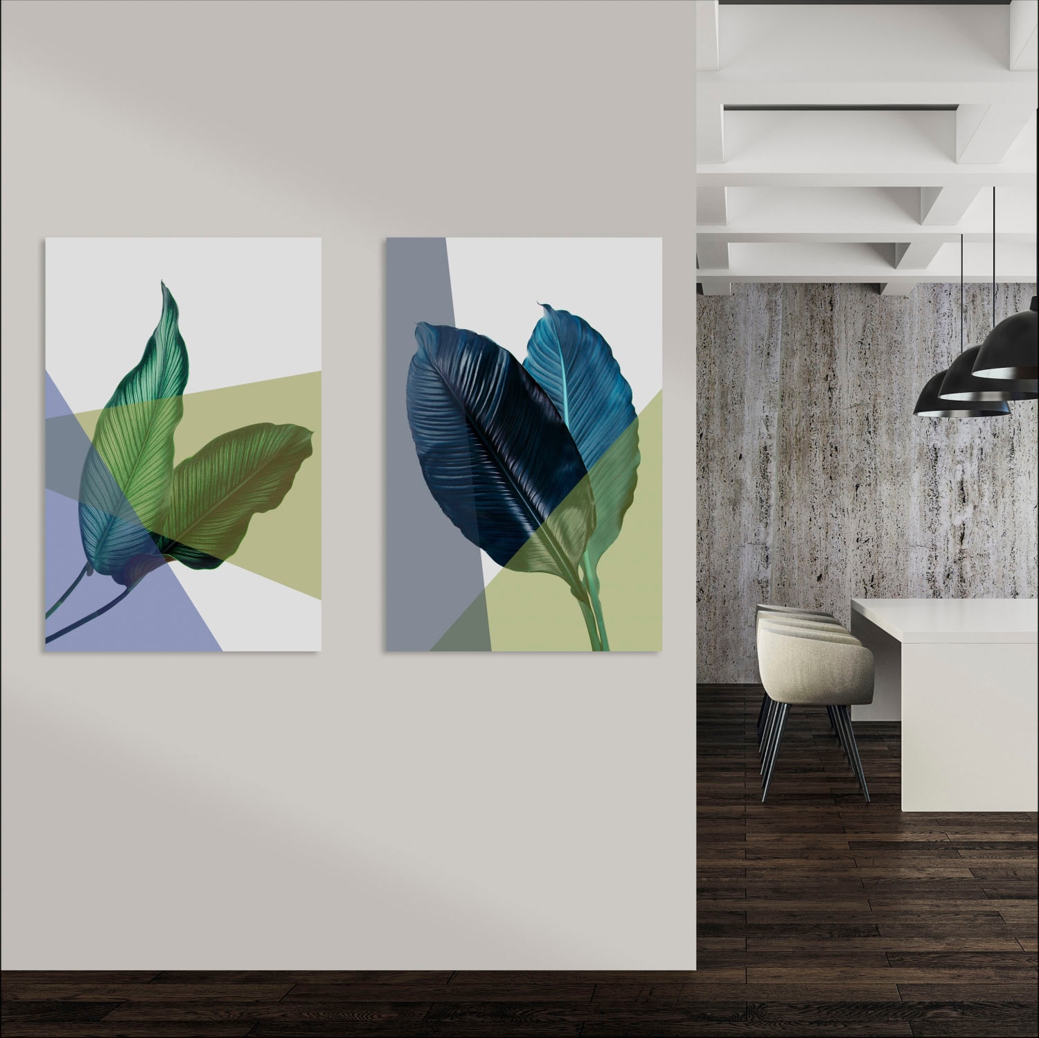queence Acrylglasbild »Blätter« Blätter | Blätterbilder | Kunst | Pflanzen | Pflanzenbilder Fine Art-Print in Galeriequalität