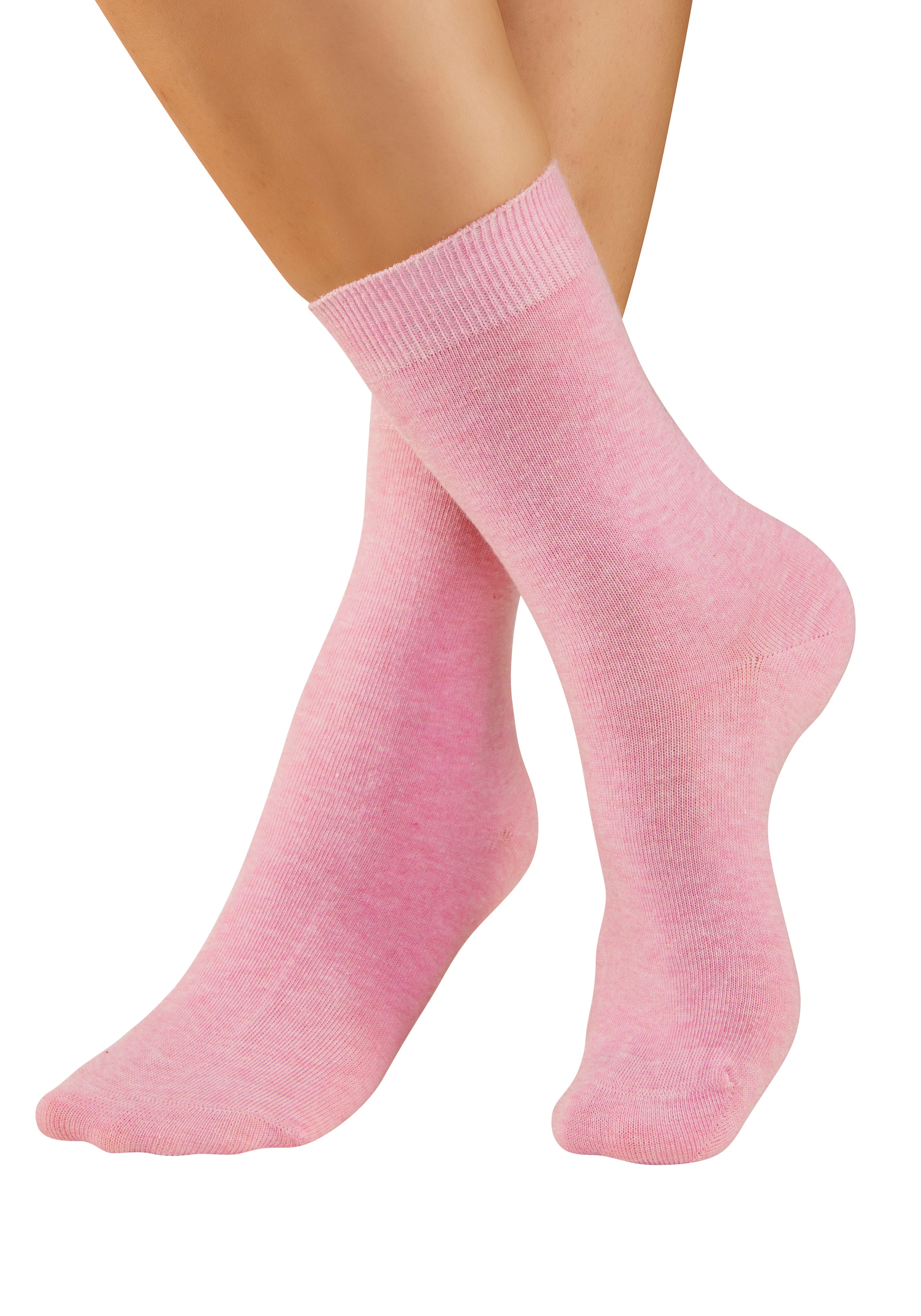 H.I.S Basicsocken »Damensocken, frische melierte Farben; casual« Packung, 20 Paar tlg. Alltagssocken in der Grosspackung