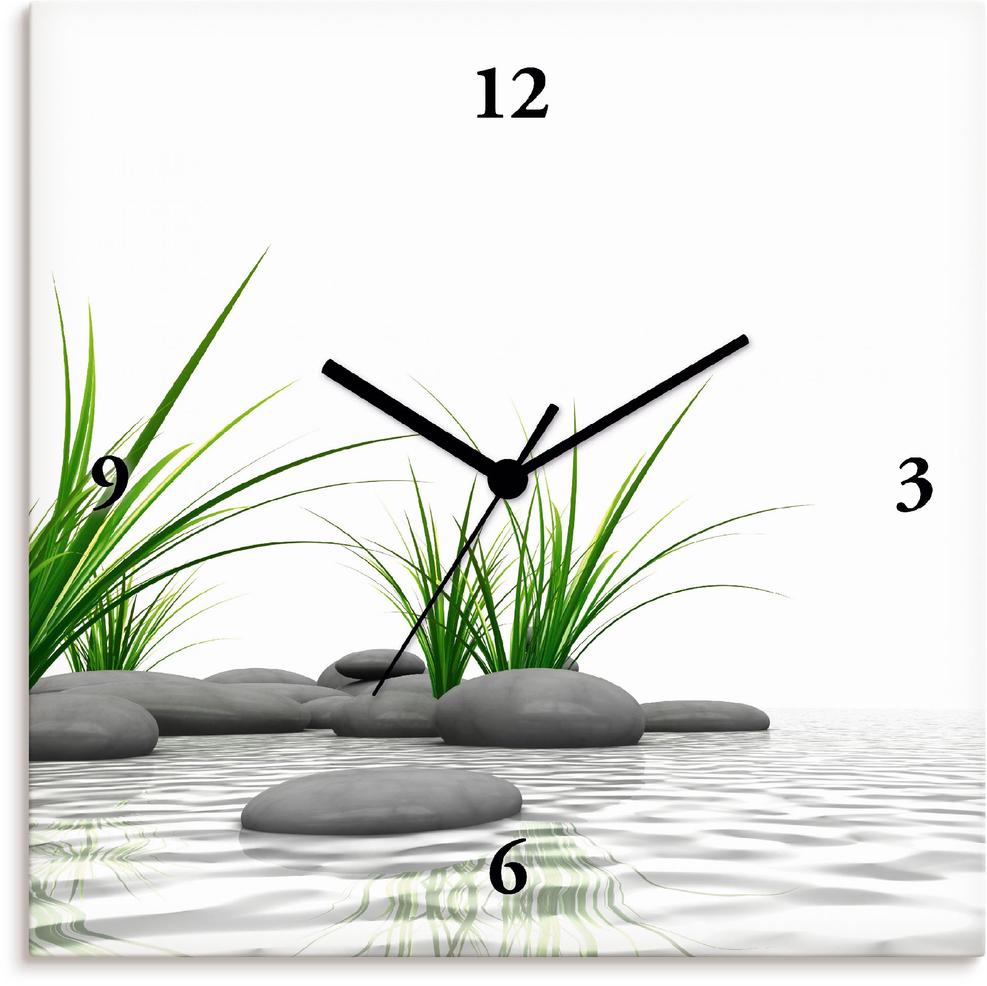 Image of Artland Wanduhr »3 D Steine«, lautlos, ohne Tickgeräusche, nicht tickend, geräuschlos - wählbar: Funkuhr o. Quarzuhr, moderne Uhr für Wohnzimmer, Küche etc. - Stil: modern bei Ackermann Versand Schweiz