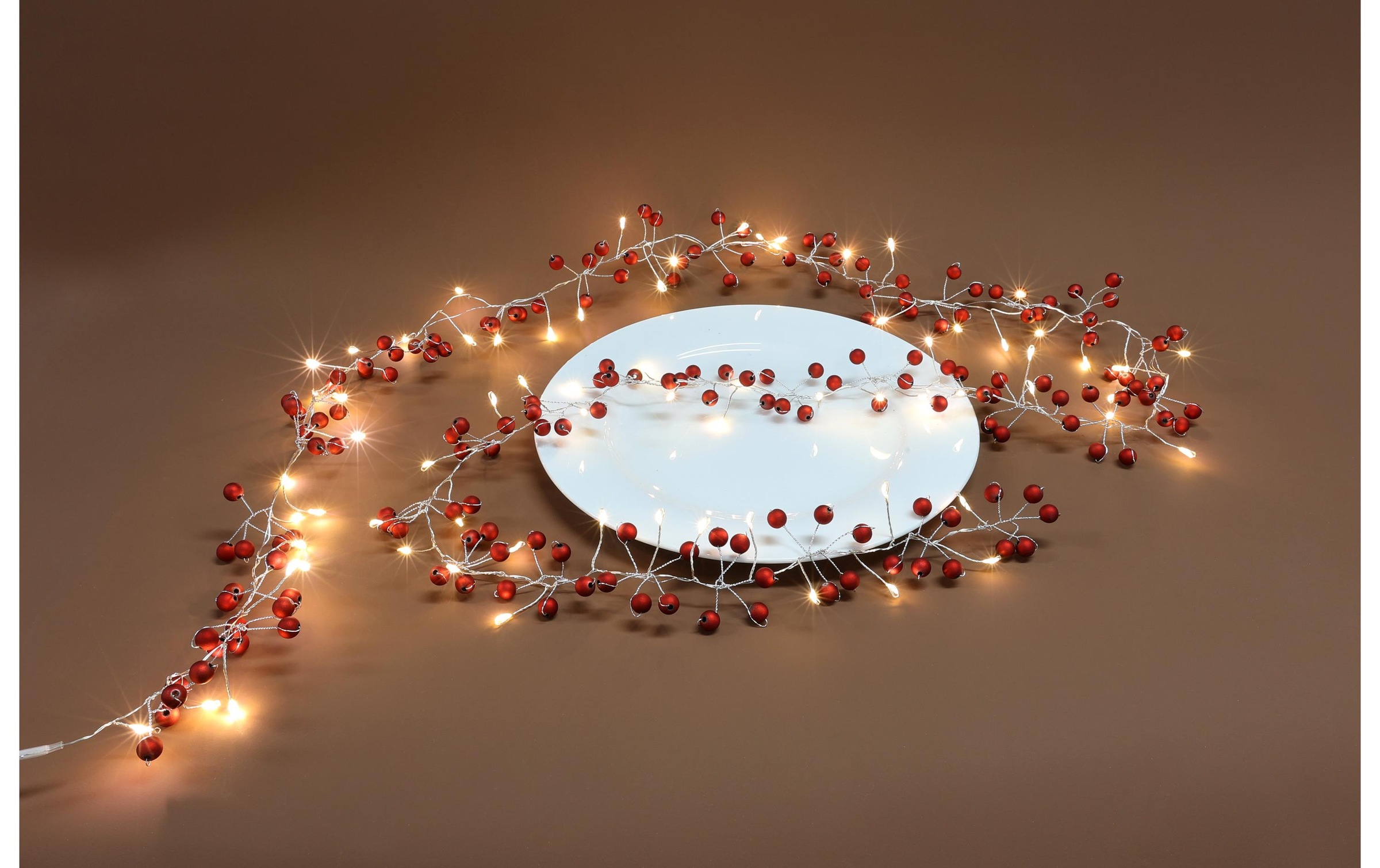   Guirlande lumineuse LED »Dameco mit roten Kügelchen, 72 Lampen, 45139 m« 72 cuis-flammig