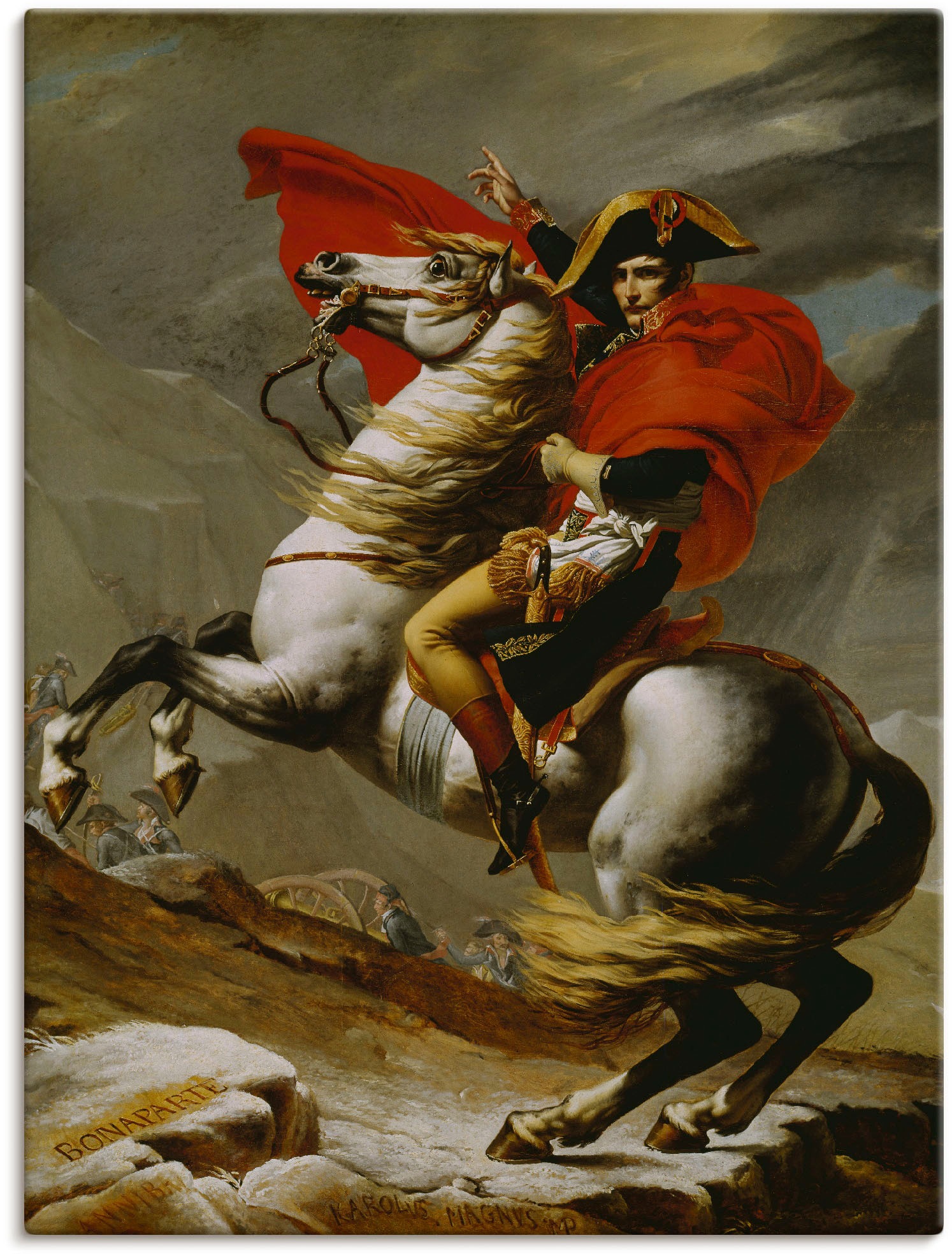 Image of Artland Wandbild »Napoleon bei der Überquerung der Alpen.«, Menschen, (1 St.), in vielen Grössen & Produktarten - Alubild / Outdoorbild für den Aussenbereich, Leinwandbild, Poster, Wandaufkleber / Wandtattoo auch für Badezimmer geeignet bei Ackermann Vers