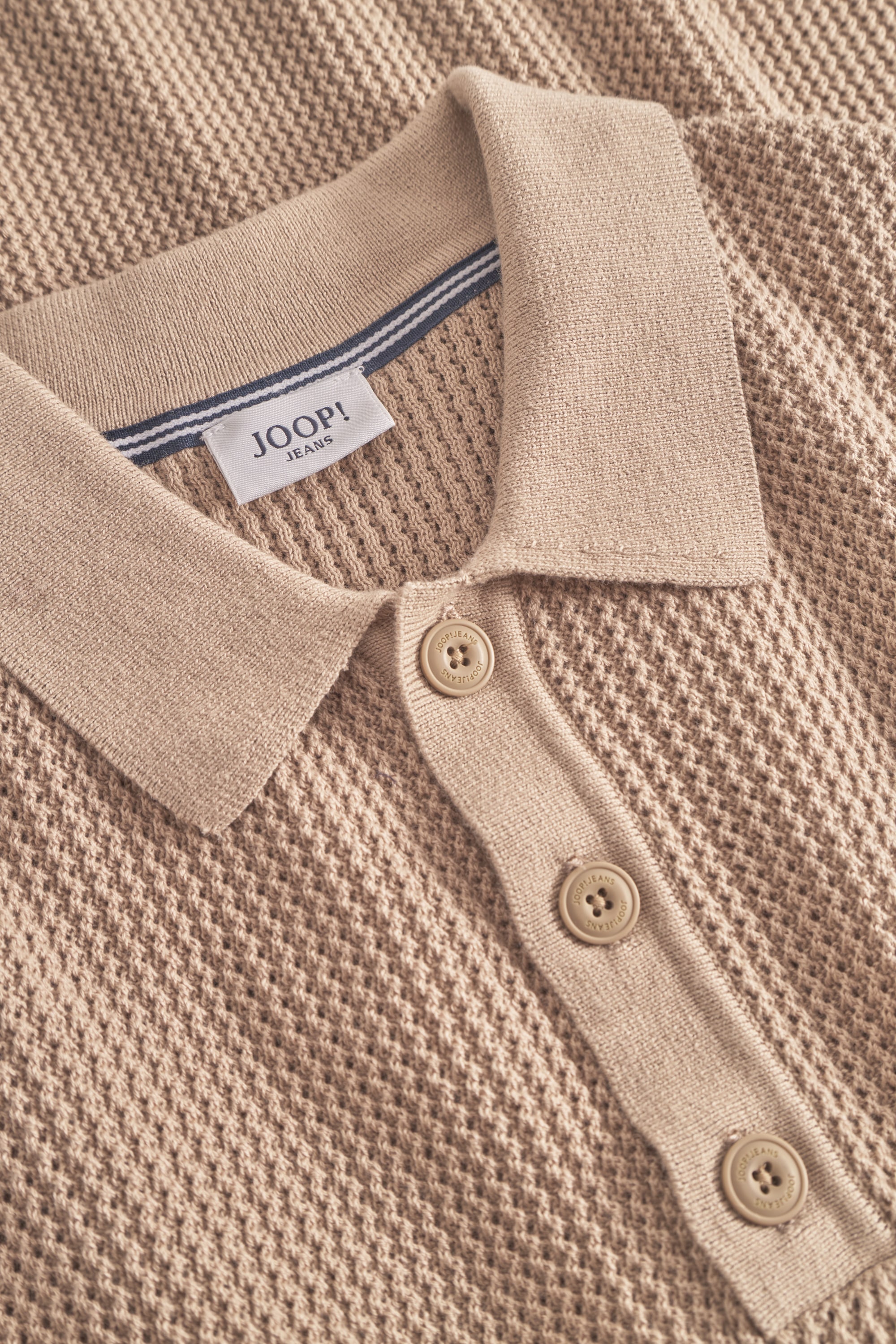 Joop Jeans Poloshirt »Vicono«, in Strickoptik