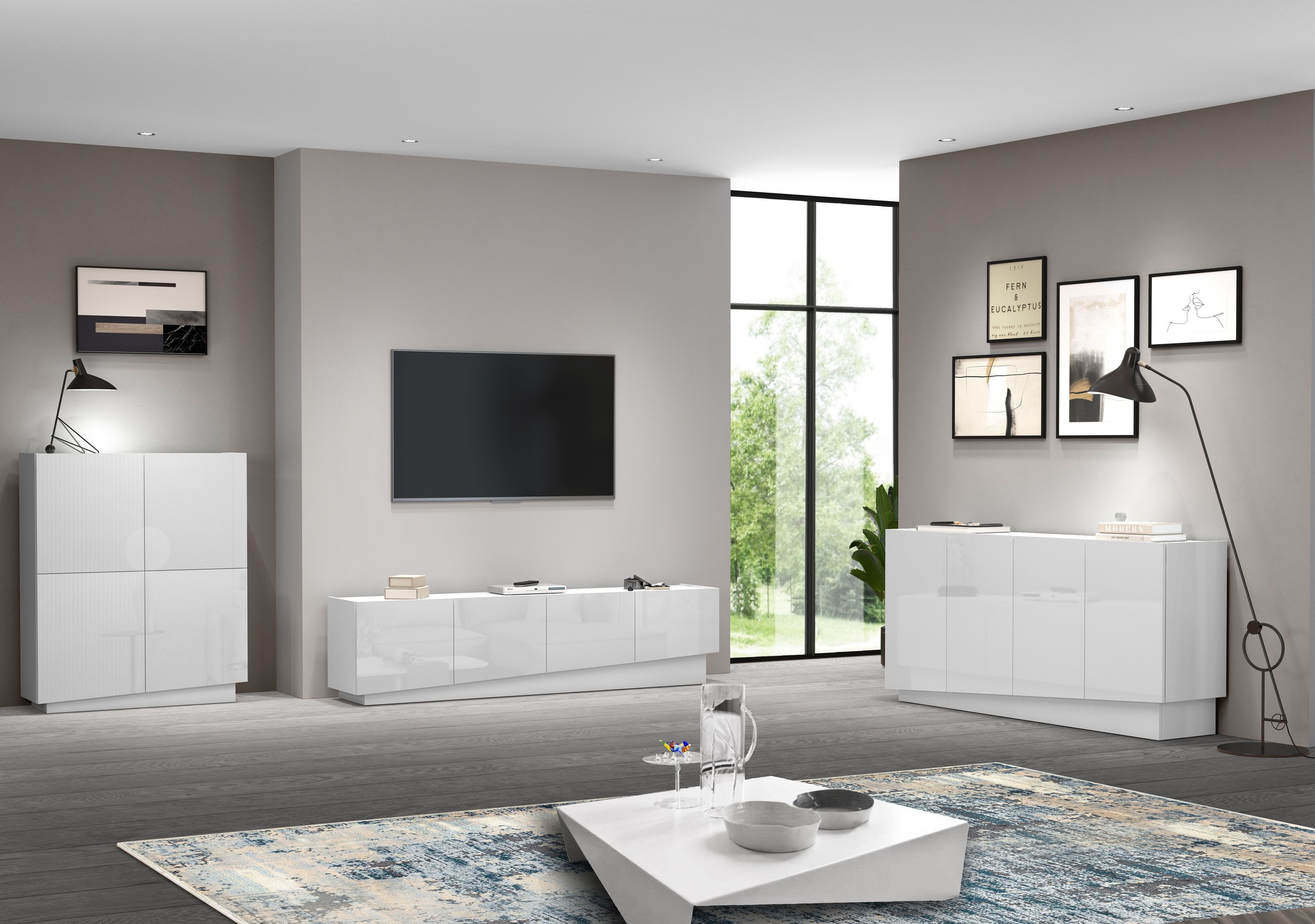 INOSIGN Sideboard »VELA, Sideboard, Breite 160 cm, Design mit schrägen Türen« 1 Stk. tlg. Made in Italy, Masse-B/T/H: 160x35x75,Sideboard, Anrichte, Kommode