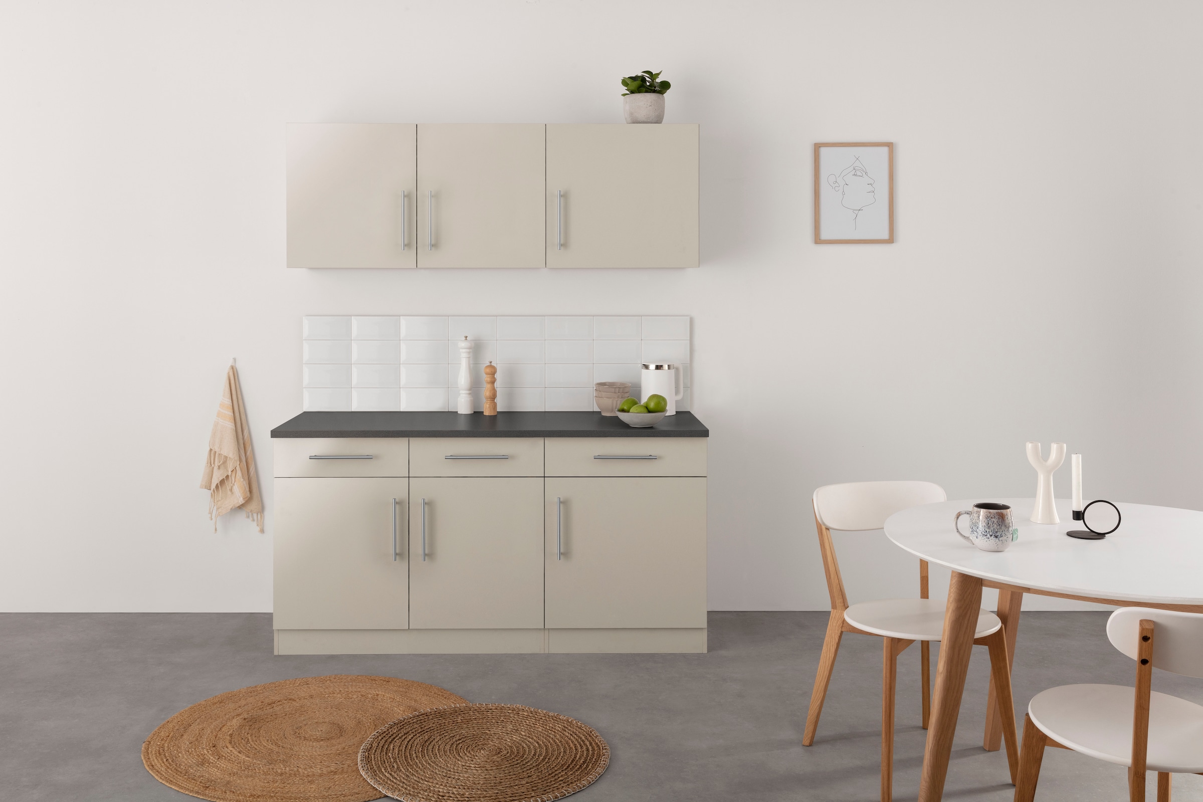 wiho Küchen Pantryküche »"Cali"«, ohne E-Geräte, Breite 160 cm