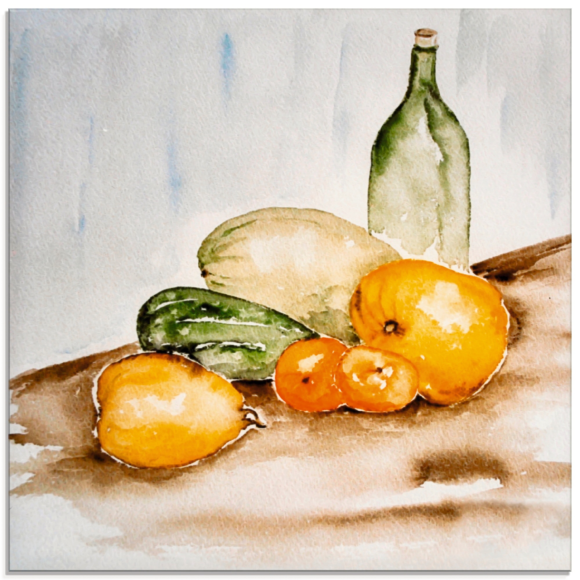 Image of Artland Glasbild »Obst und Gemüse Aquarell«, Lebensmittel, (1 St.) bei Ackermann Versand Schweiz