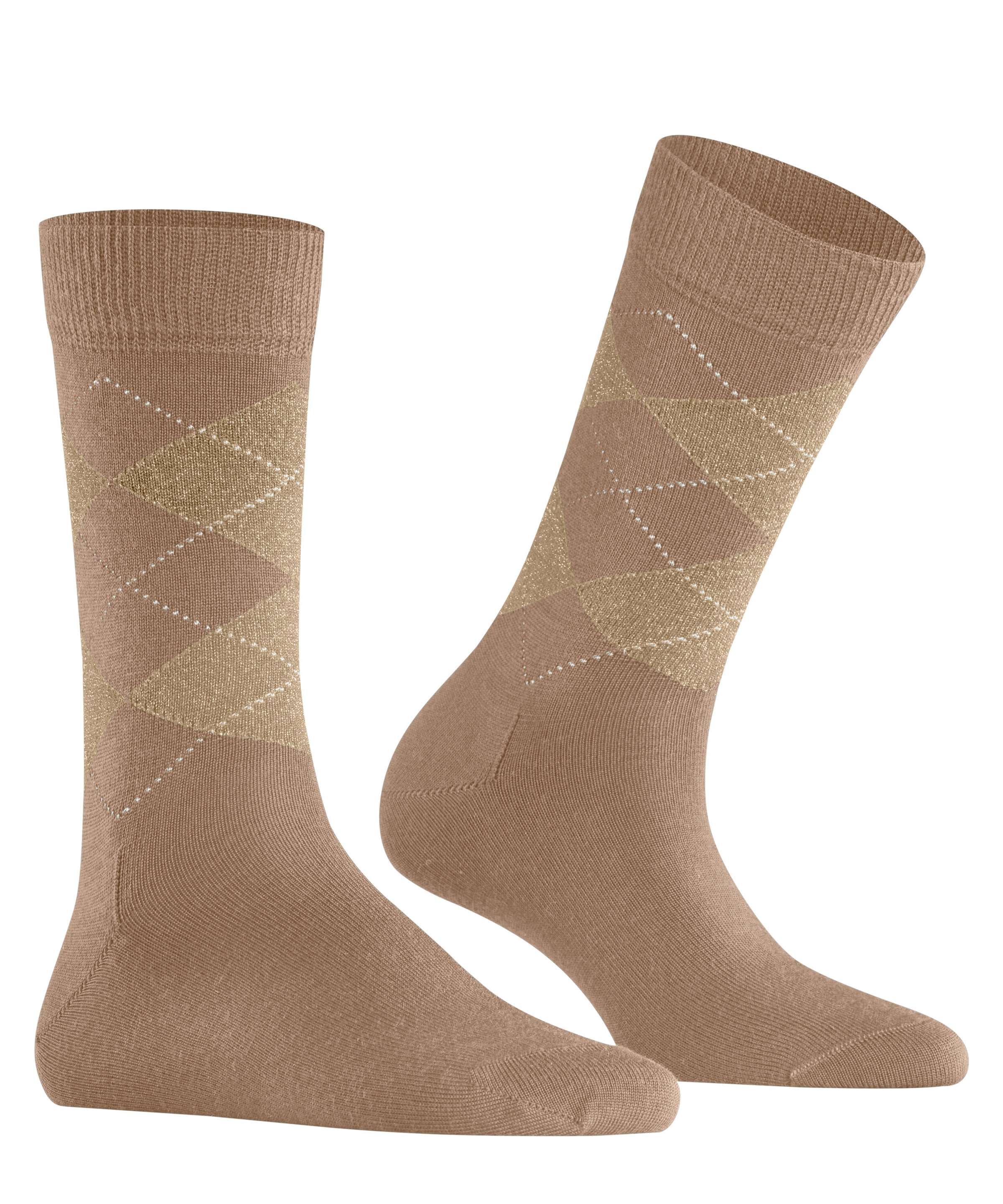 Burlington Chaussettes »Marylebone Glitter« Taille unique 36-41, motif argyle, fils lurex, chaud