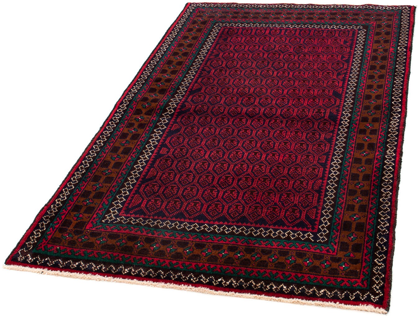 Image of morgenland Orientteppich »Belutsch - 143 x 89 cm - rot«, rechteckig, 8 mm Höhe, Wohnzimmer, Handgeknüpft, Einzelstück mit Zertifikat bei Ackermann Versand Schweiz