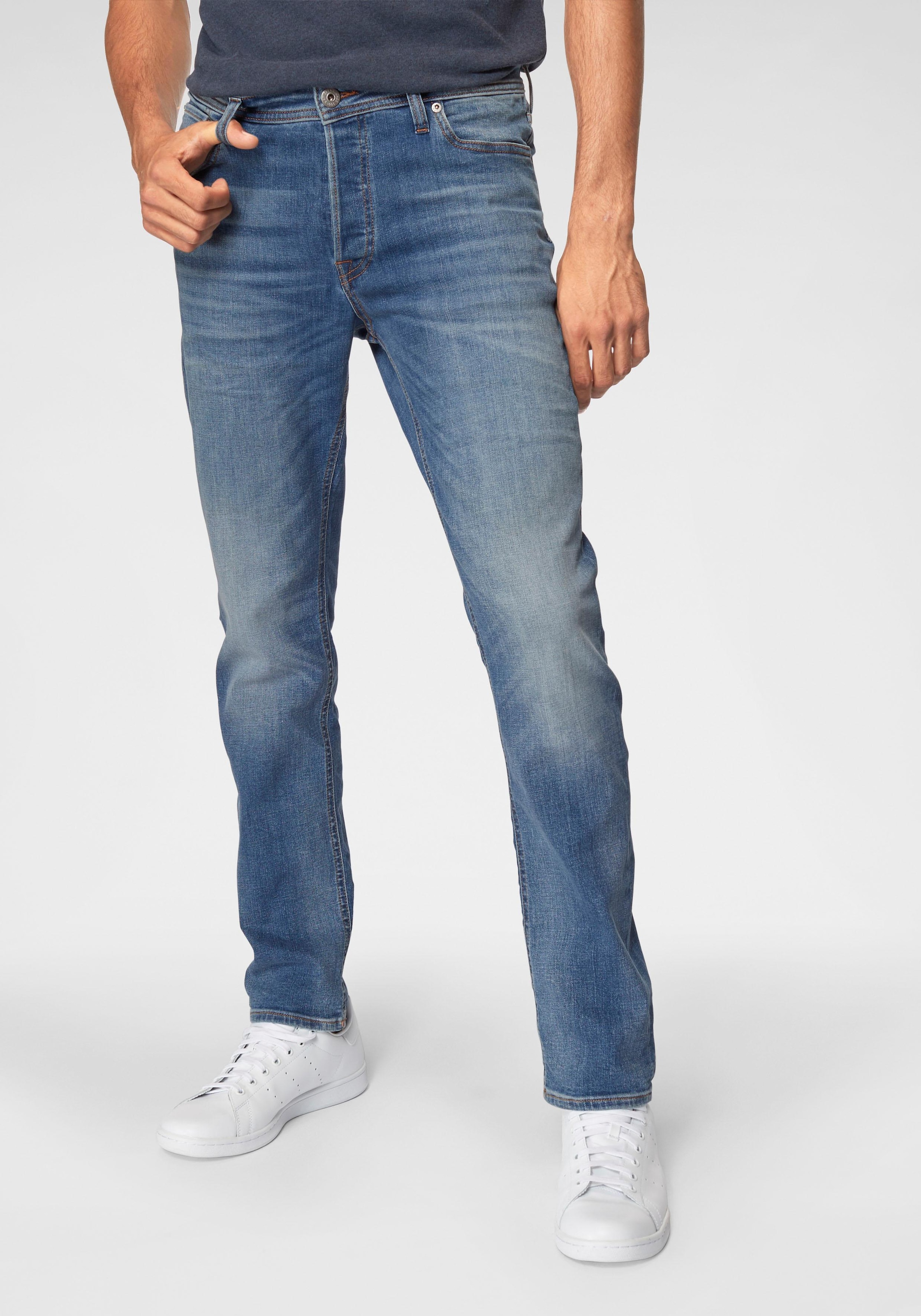 Image of Jack & Jones Slim-fit-Jeans "JJITIM mit Waschung und praktischen Taschen" Abriebeffekte, modisch, slim fit, Denim