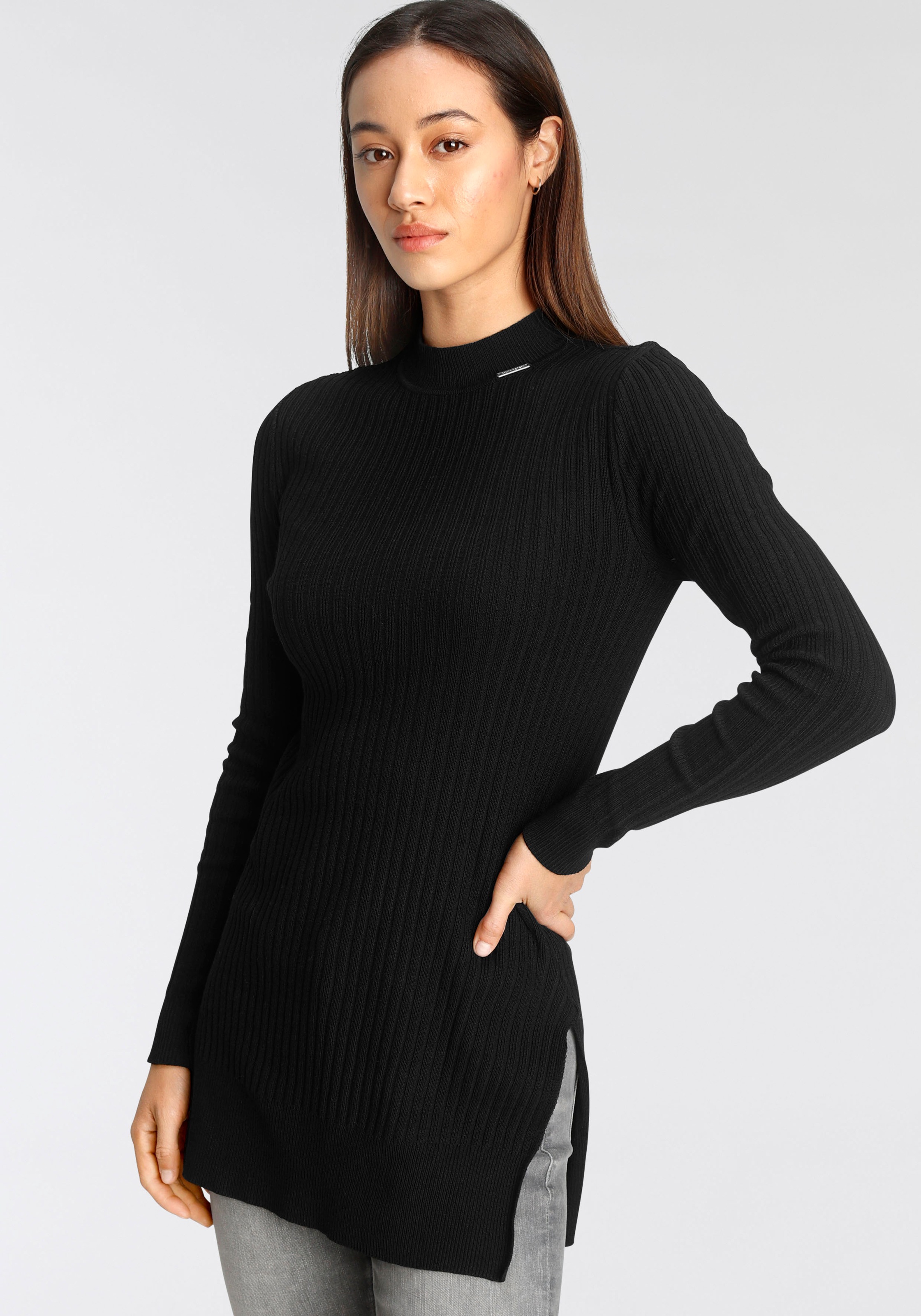 Image of Bruno Banani Longpullover, mit hohen Seitenschlitzen bei Ackermann Versand Schweiz