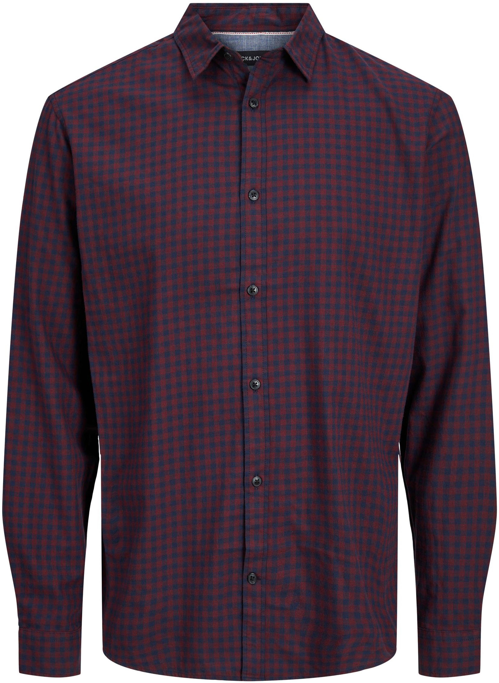 Jack & Jones Langarmhemd »JJEGINGHAM TWILL SHIRT L/S NOOS«