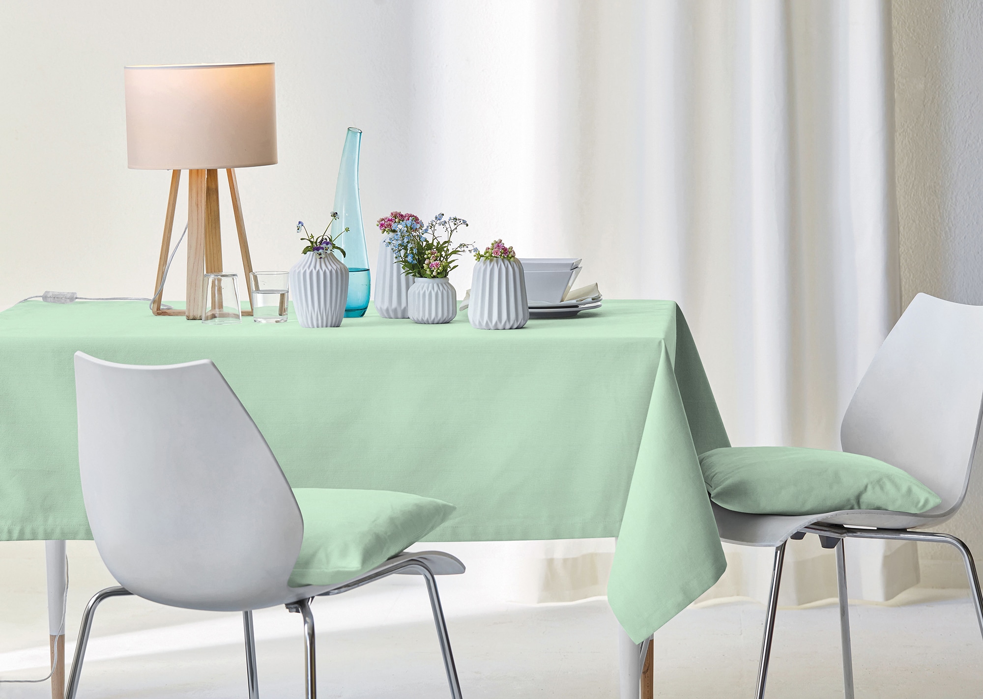 APELT Tischdecke »4362 Rips-Uni« Wasser- und Schmutzabweisend