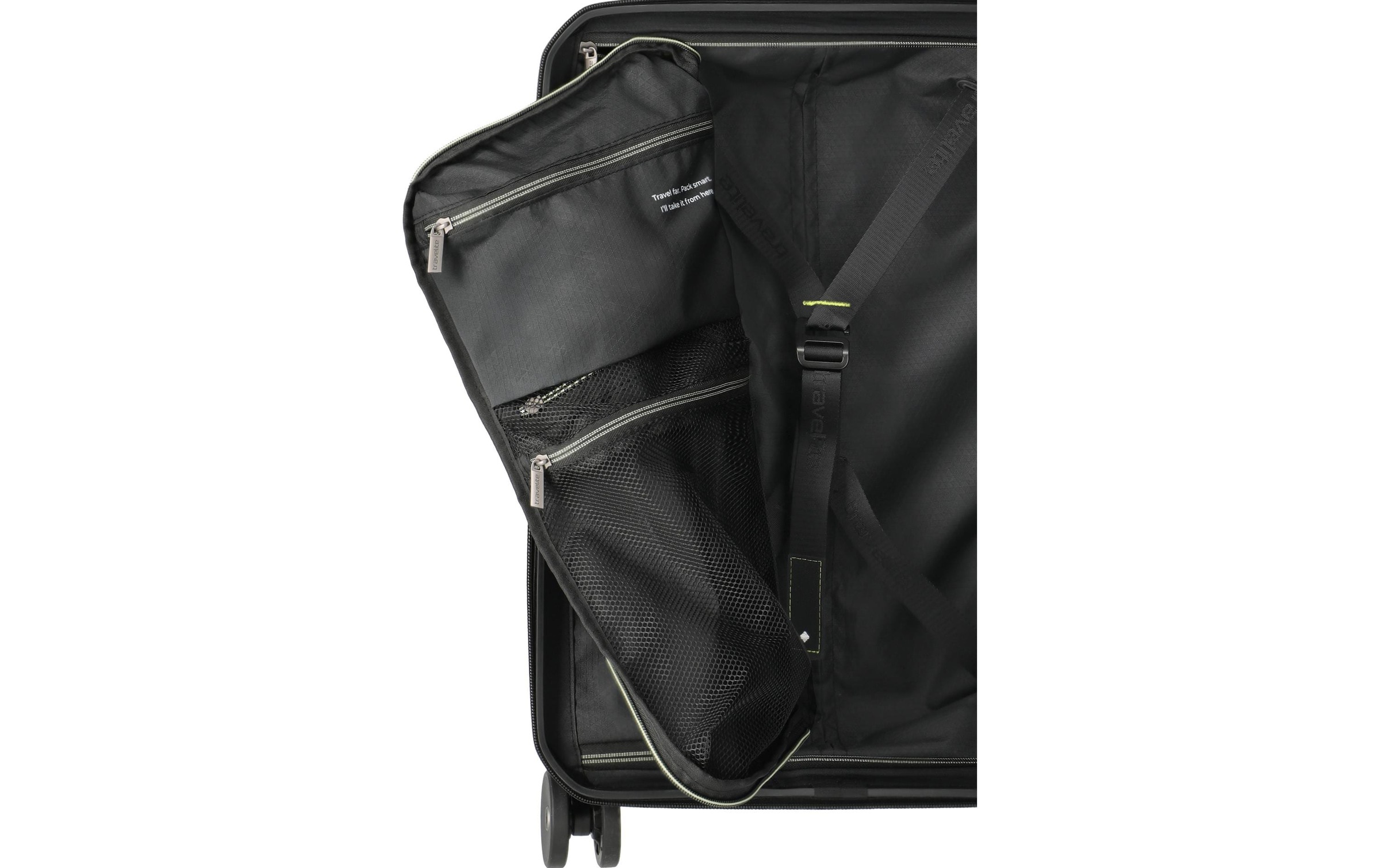 travelite Trolley »MILLENNIUM Reisekoffer Hartschale« 37 l 4 Rollen aus leichtem Polycarbonat mit stabiler Bauweise und Innenaufteilung