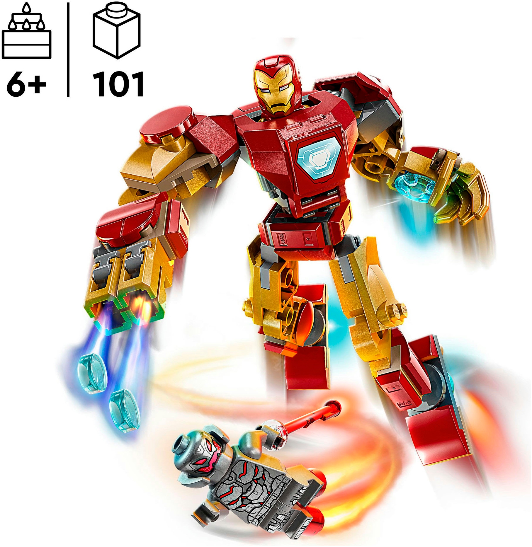LEGO® Konstruktionsspielsteine »Iron Man Mech vs. Ultron (76307), LEGO Super Heroes« Made in Europe