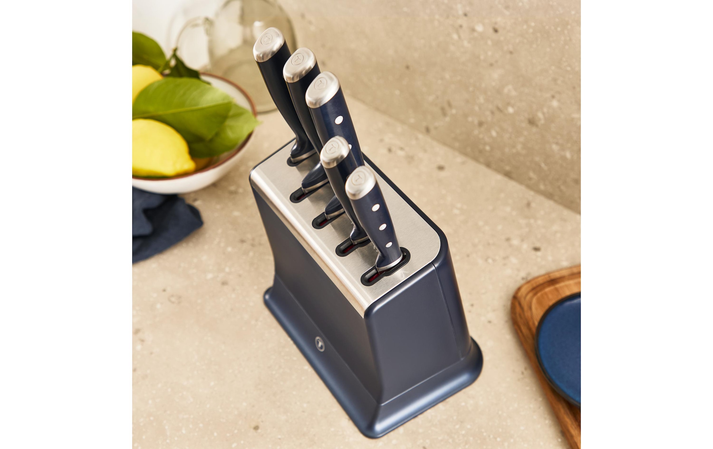 Tefal Bloc à couteaux »EverSharp Pro« 6 selbstschärfender Messerblock, Klinge aus deutschem Edelstahl