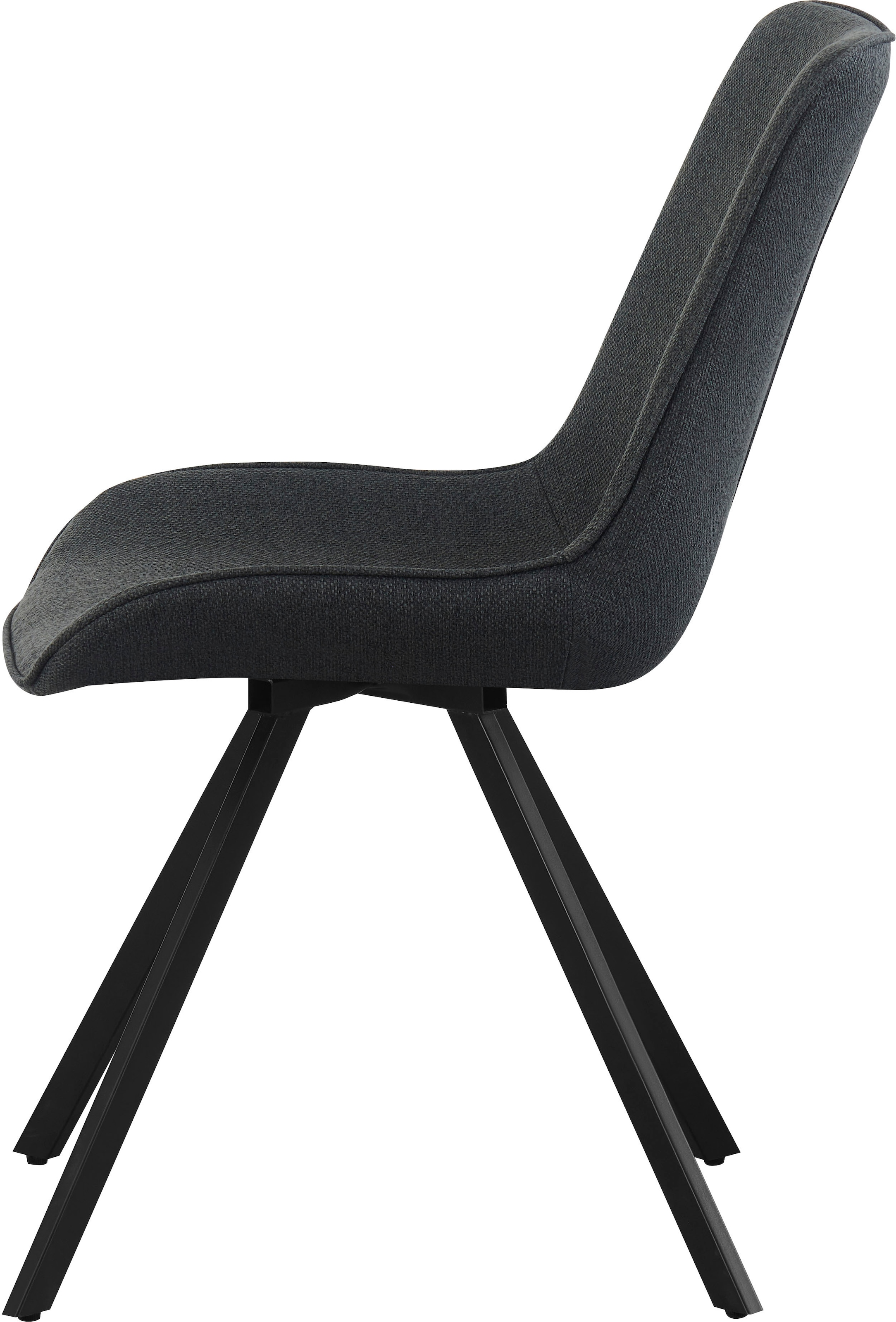 Home affaire Chaise pivotante »INUVIK, 2er Set, mit Metallgestell in matt schwarz« (Set) 2 cuisin verschiedenen Farben, Belsatbarkeit pro Stuhl 120 kg