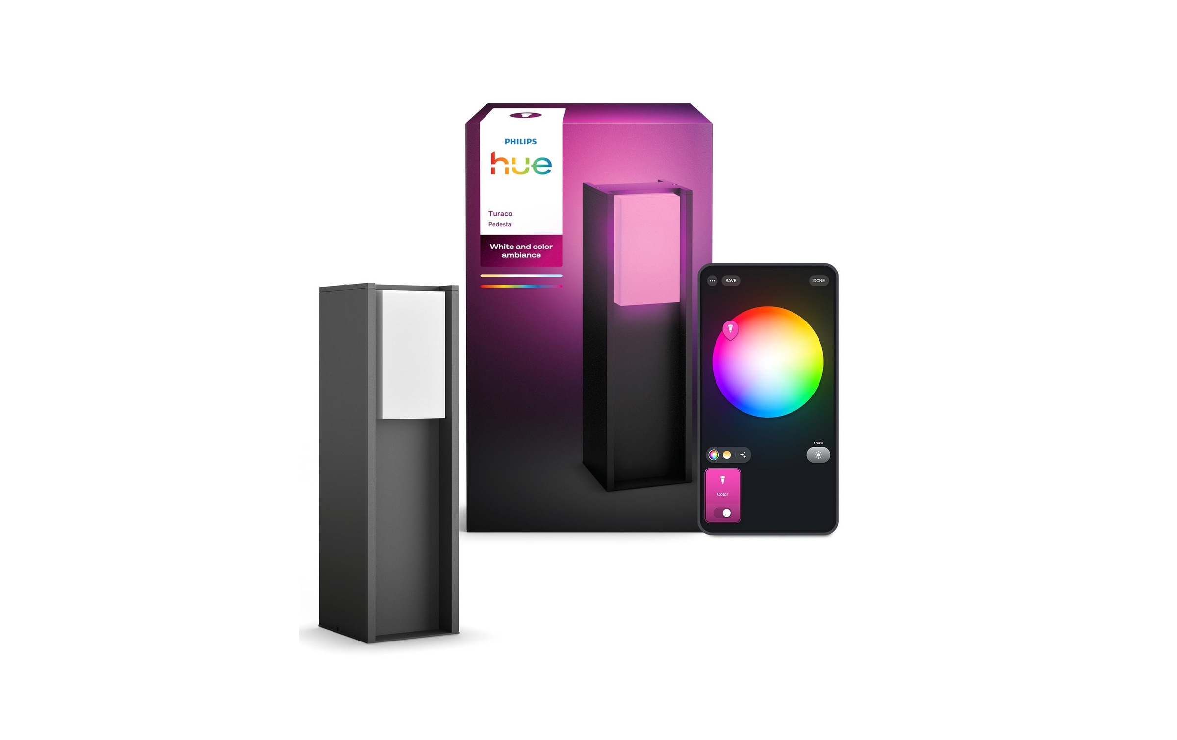 Image of Philips Hue Sockelleuchte "Philips Hue Gartenlicht Turaco 1100 lm " E27 RGB warmweiss - kaltweiss