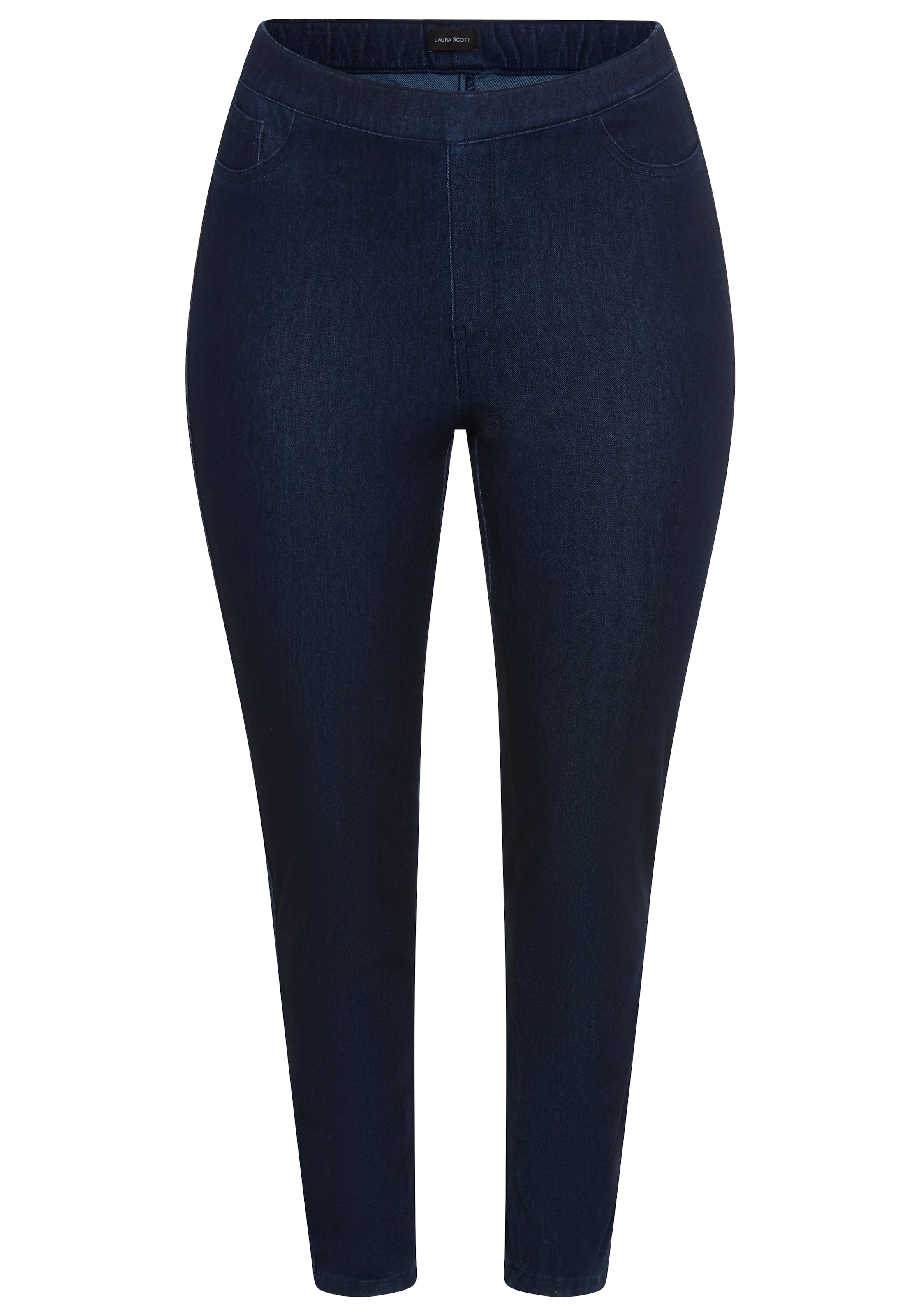 Laura Scott CURVE Jeansjeggings »Grosse Grössen, im 4 Way Stretch, Quer- und Längselastisch« mit Eingrifftaschen, Gesässtaschen und Coinpocket, lange Schnittform