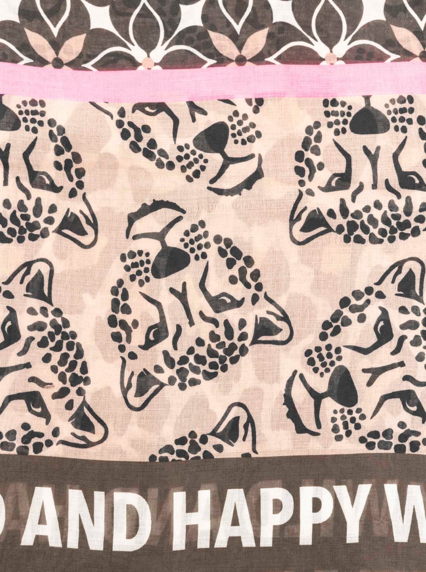 Zwillingsherz Écharpe »Viskose Mix "Leo Mix"« mit modernem Leomuster und Schriftzug - Hingucker