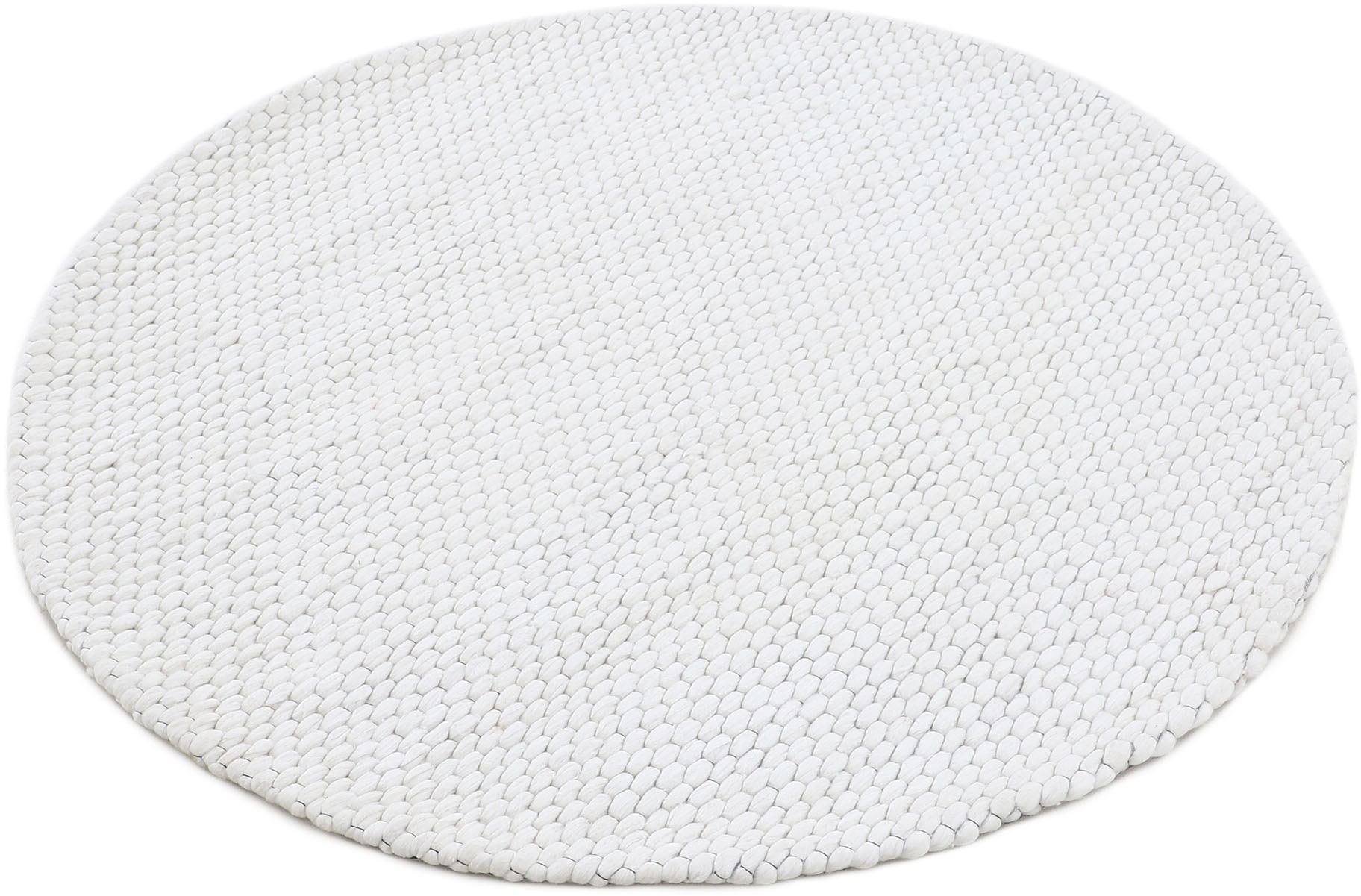 meliert, kuschelig weich Handweb carpetfine Teppich, & reine kaufen »Sina«, Wollteppich Wolle, jetzt handgewebt, rund,