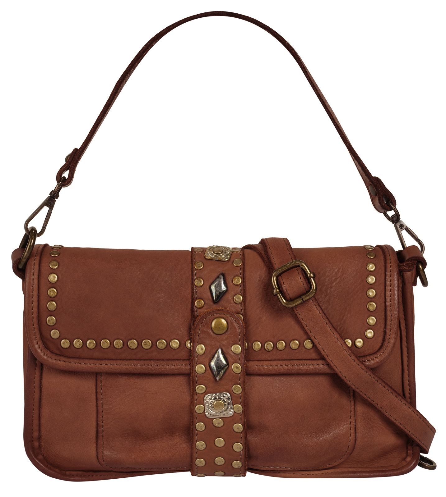Samantha Look Henkeltasche echt Leder, Made in Italy