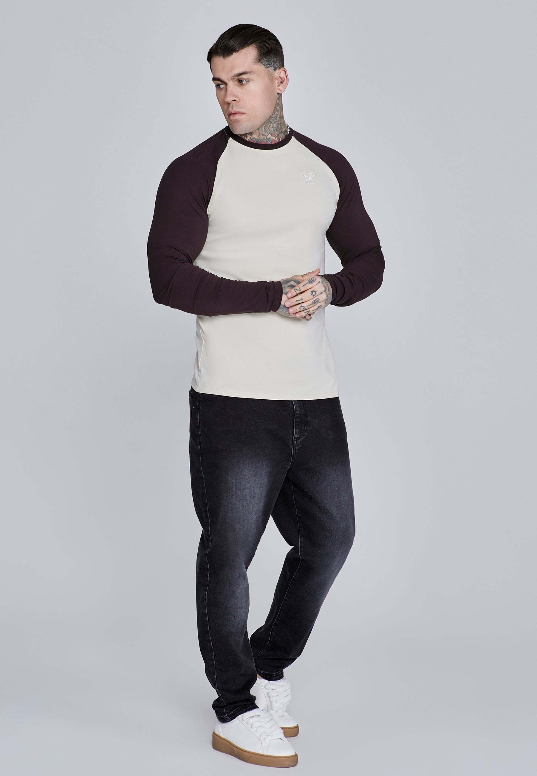 Siksilk T-shirt à manches longues »Siksilk Langarmshirt Muscle Fit T-Shirt«