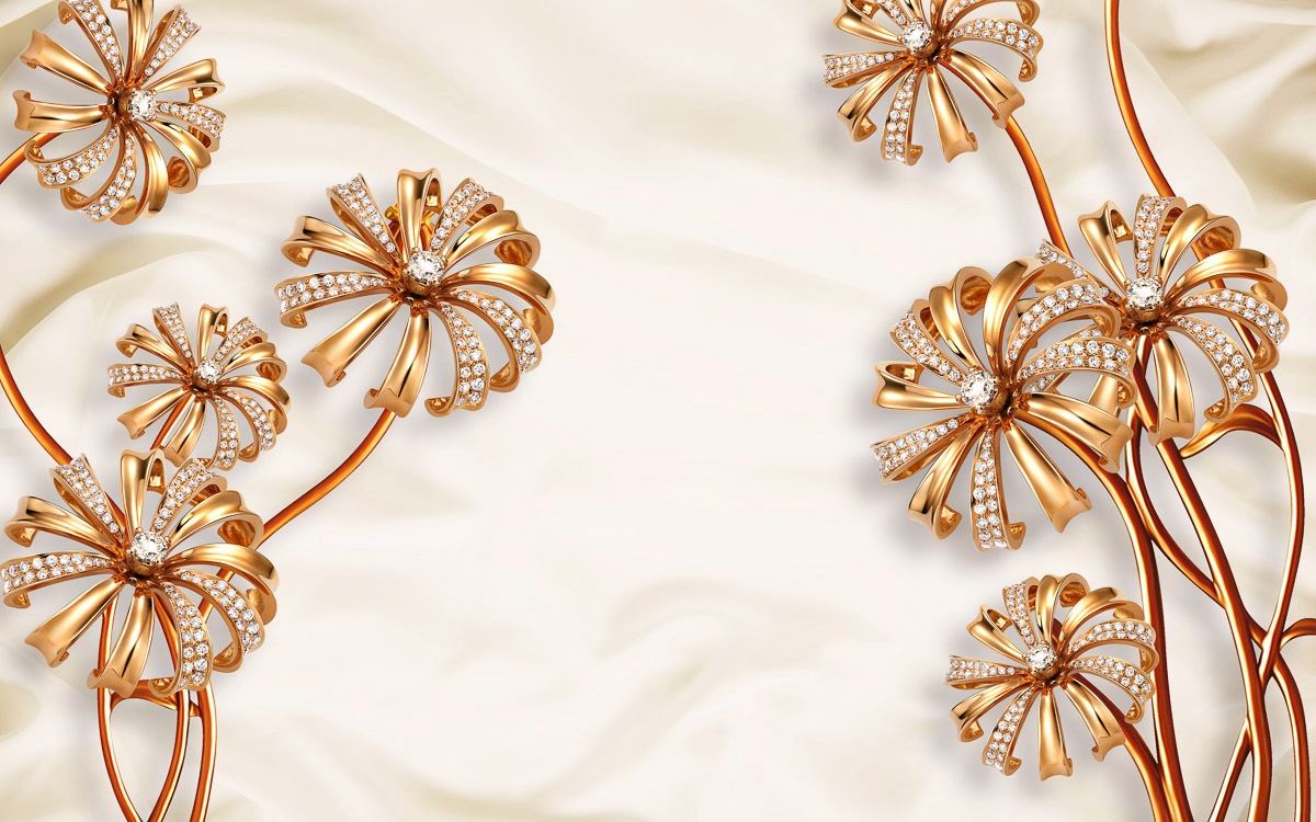 Image of Papermoon Fototapete »Muster mit Blumen und Rehen«, Vliestapete, hochwertiger Digitaldruck, inklusive Kleister bei Ackermann Versand Schweiz