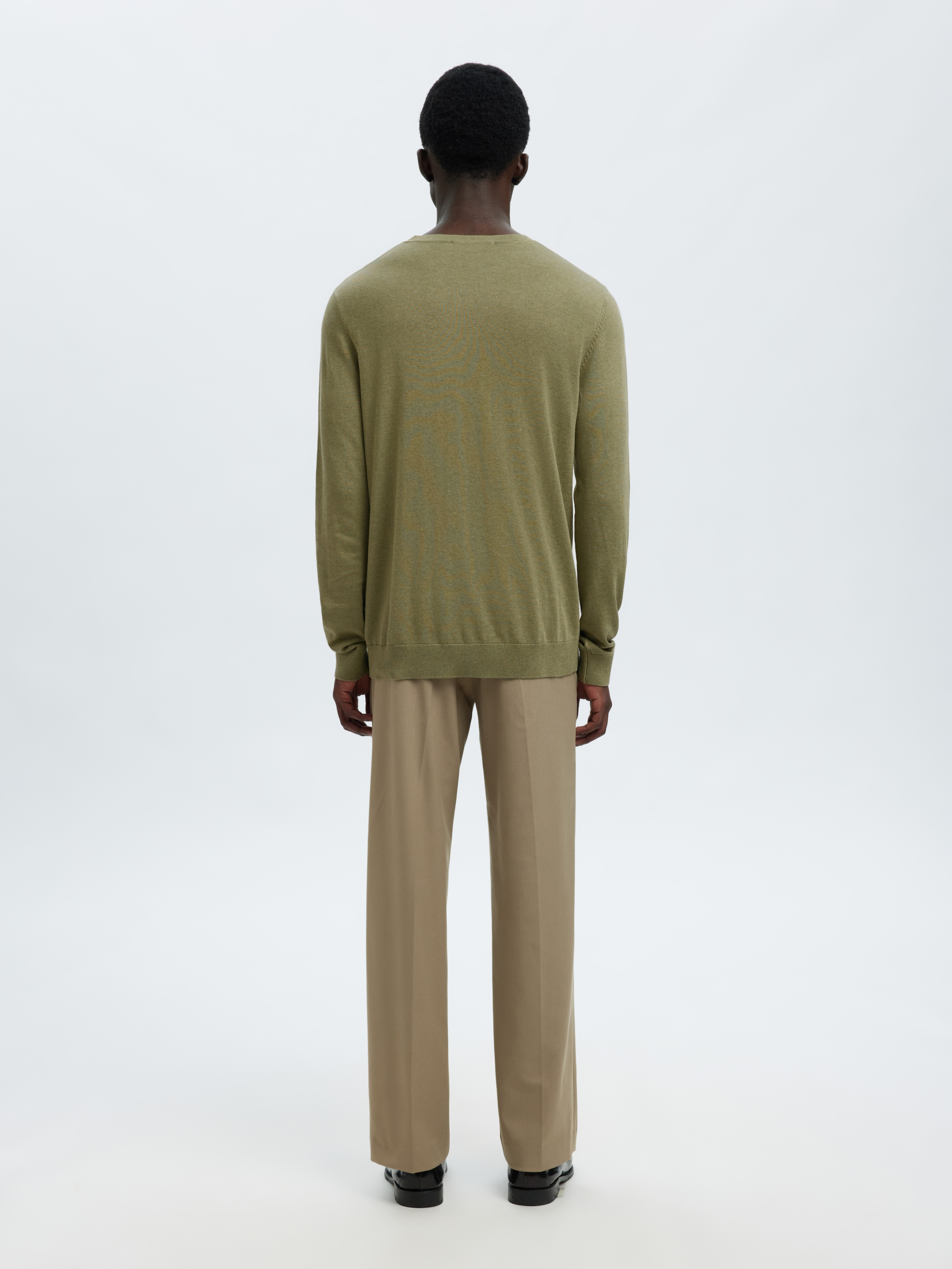 SELECTED Pull à col rond »SLHBERG CREW NECK NOOS« coton, coupe régulière