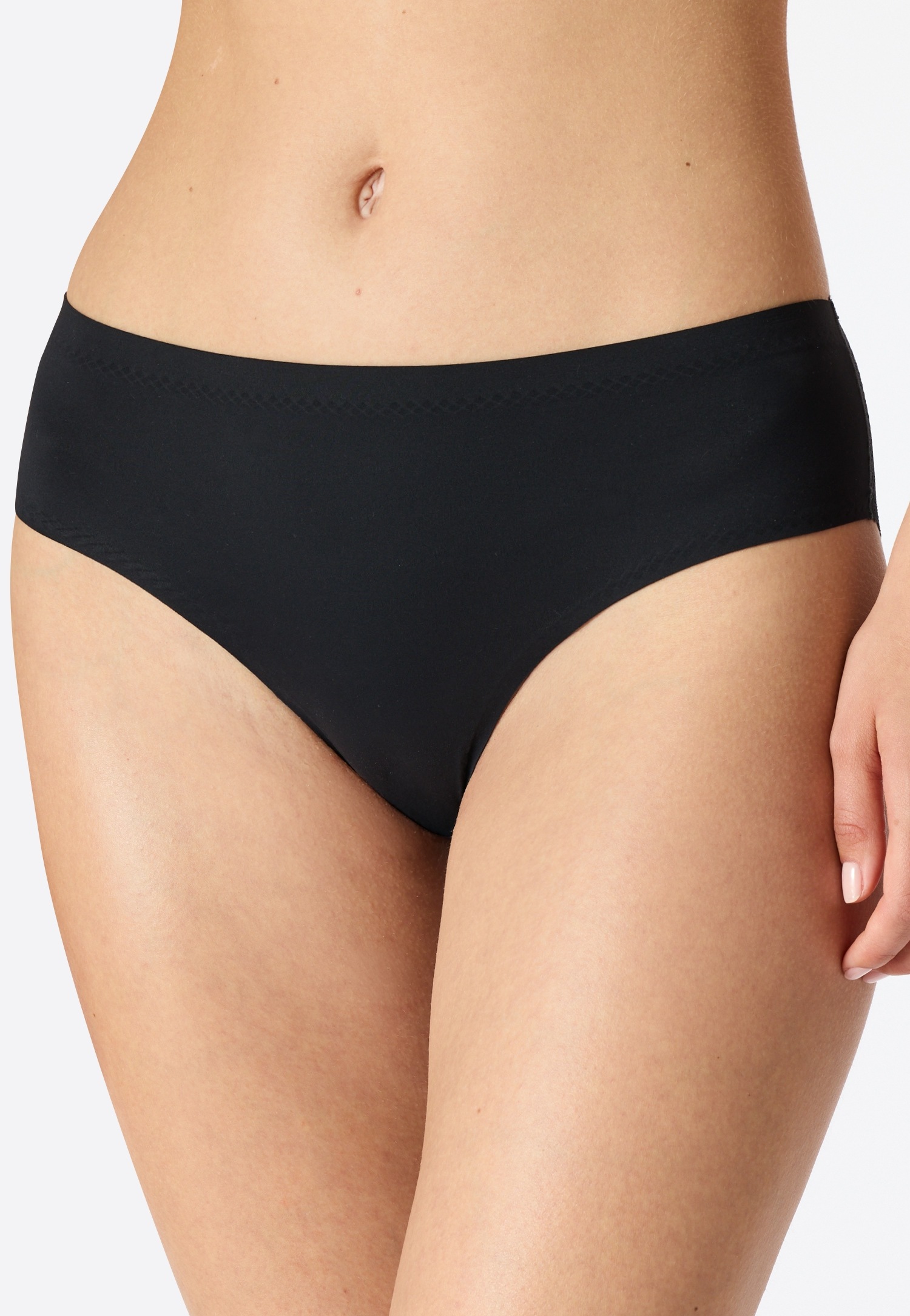 Image of Schiesser Taillenslip "Invisible Soft Lace" 0, Single Jersey, Lasercut-Abschlüsse, Spitzeneinsatz hinten