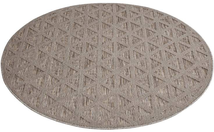 Carpet City Teppich »In-& Outdoorteppich Santorini 446, 3D-Effekt, Geo-Muster«, rund, 5 mm Höhe, Wetterfest & UV-beständig für Terrasse, Balkon, Küche, Flur