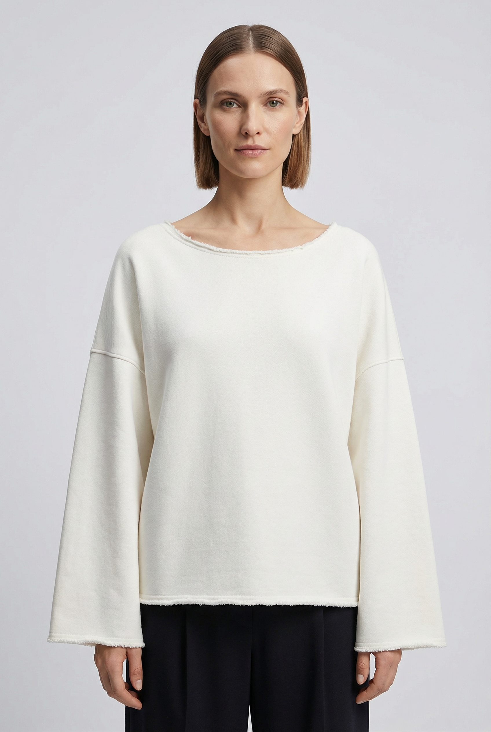 Image of BOSS ORANGE Sweatshirt "Enely Premium Damenmode", Loose Fit, Baumwoll-Mix