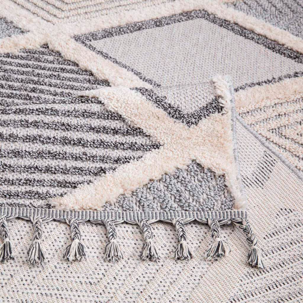 Carpet City Läufer Raute-Muster, mit 3D-Effekt, rechteckig, Fransen, 731«, Boho-Stil, »Valencia Sisal