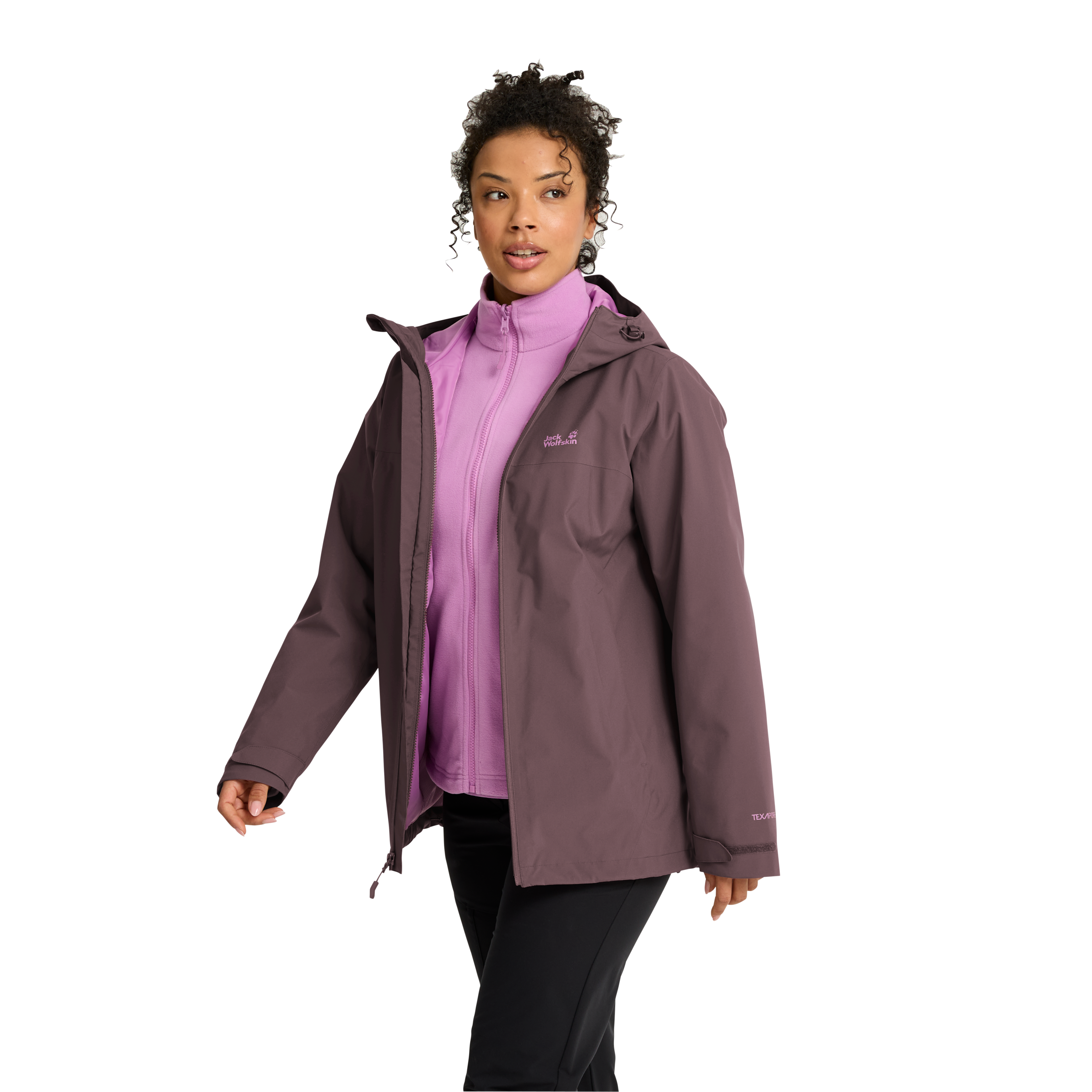 Jack Wolfskin Veste fonctionnelle 3 en 1 »MOONRISE 2 3IN1 JKT W« Veste fonction 3-en-1, pour la randonnée et autres activités de plein air,