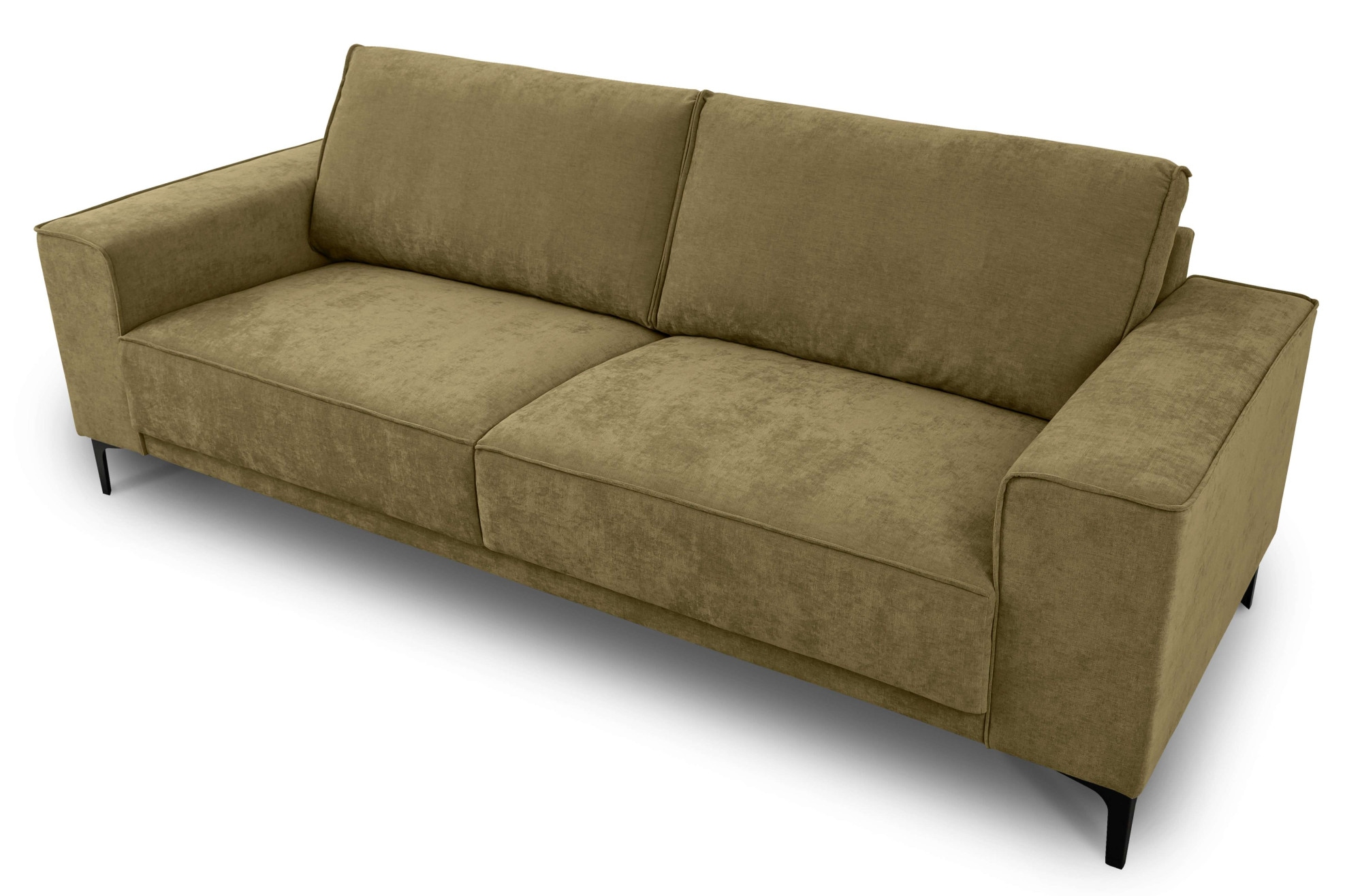 Places of Style 3-Sitzer »3er Sofa Oland, Struktur, Flachgewebe, Luxus-Microfaser, Boucle«, 224 cm, Wellenunterfederung, Skandi-Design, Metallfüsse