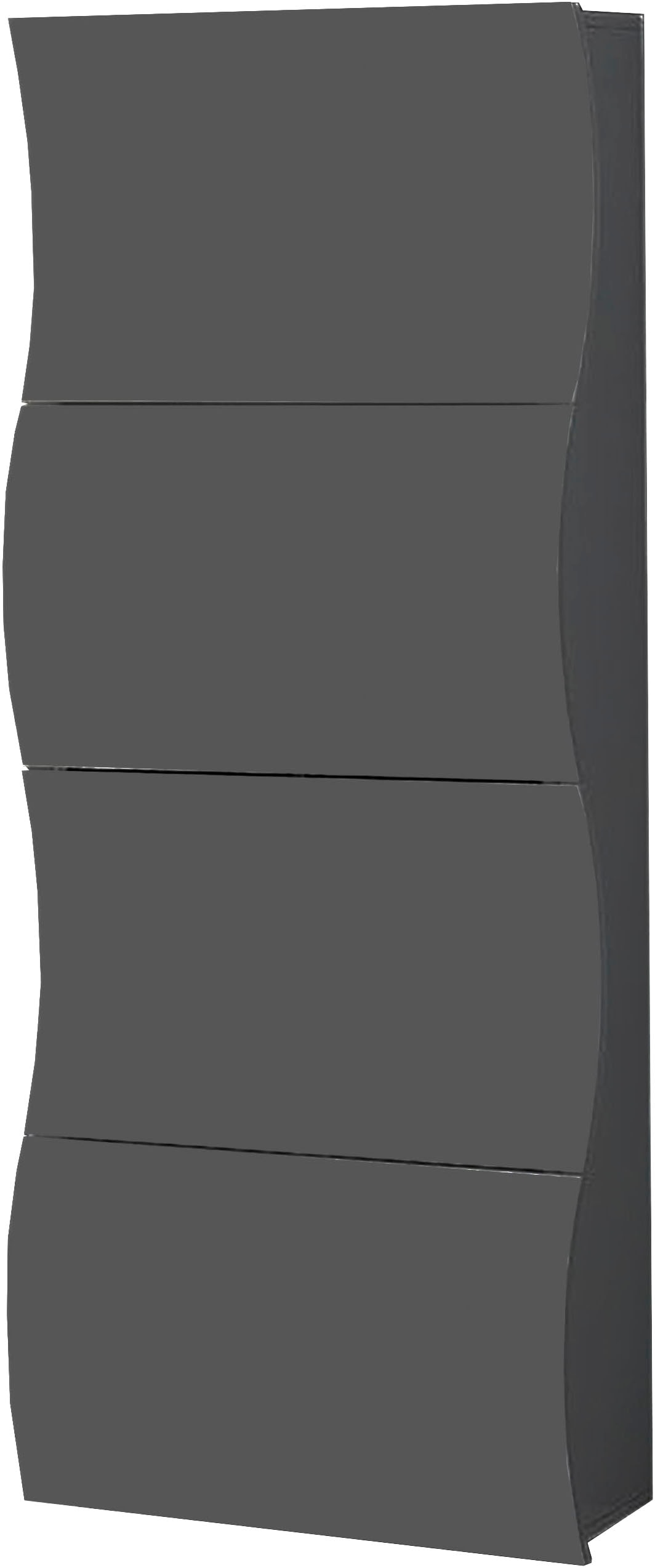 Home affaire Schuhschrank »Schuhschrank mit Klappen / Schuhkommode, Höhe 161 cm« onda 71 cm breit, Anthrazit,mit 4 klapptüren, made in italy