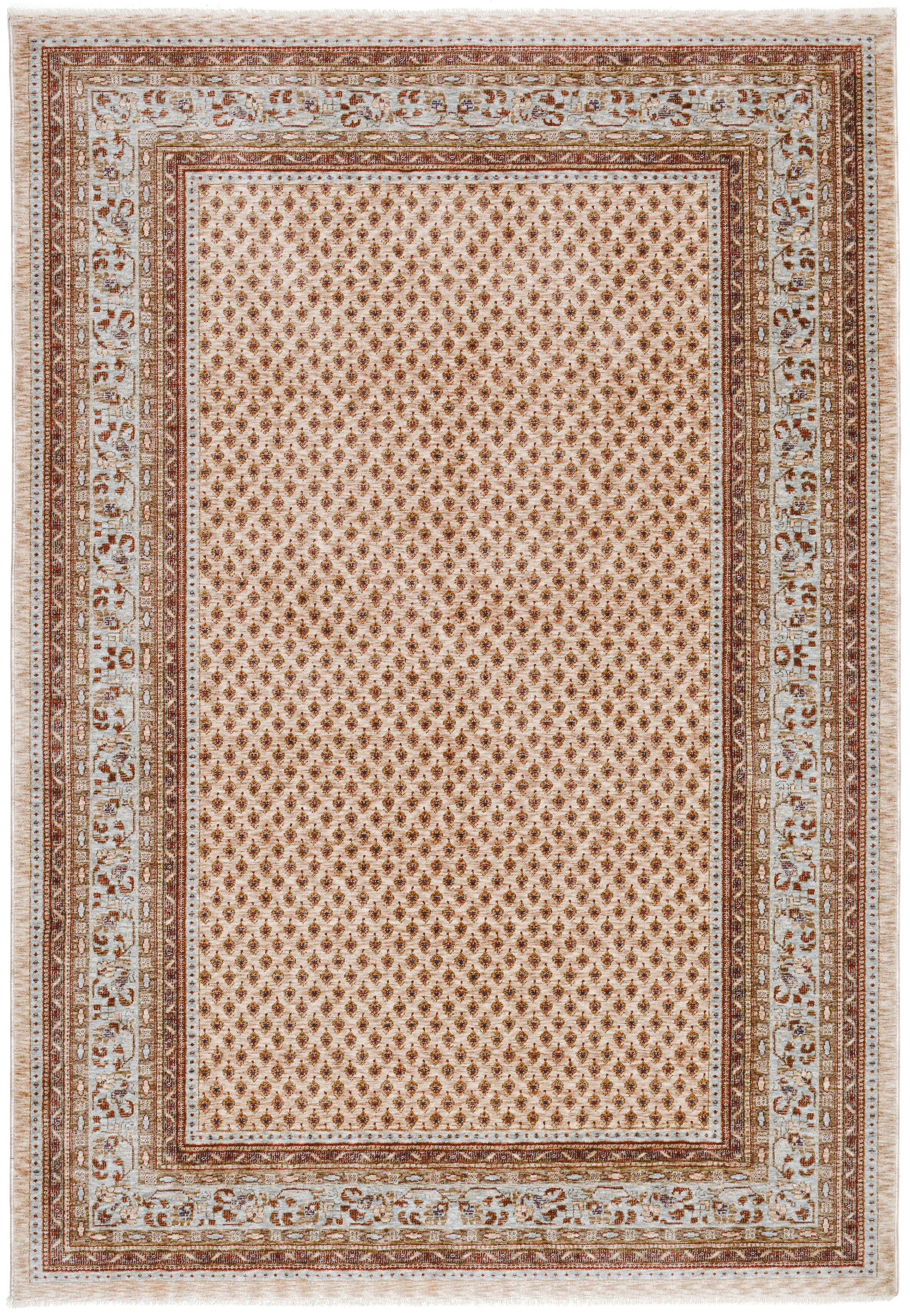 Image of THEKO Teppich "Mir" rechteckig 10 mm Höhe Kurzflor, Orient-Optik, mit Bordüre & Fransen, pflegeleicht